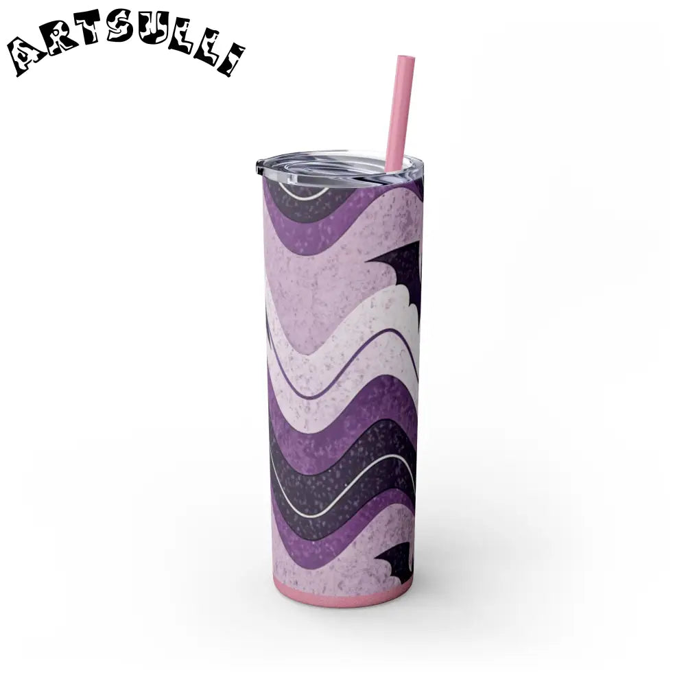 JAKKOUTTHEBXX Bat Wave Skinny Tumbler with Straw 20oz JAKKOUTTHEBXX