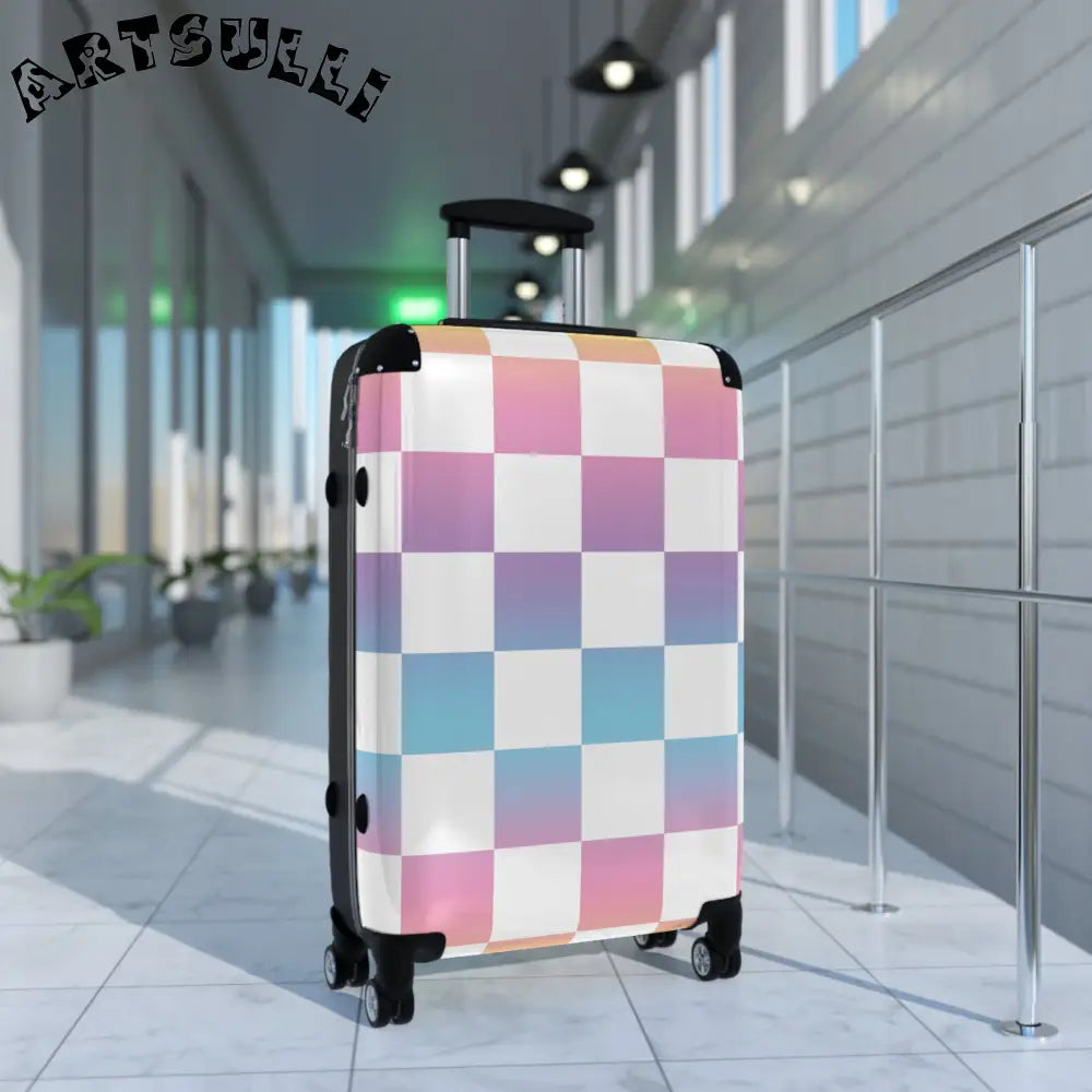JAKKOUTTHEBXX Vaporwave Check Suitcase JAKKOUTTHEBXX Artsulli - Art