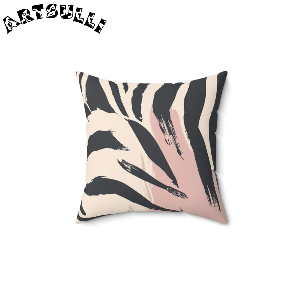 JAKKOUTTHEBXX Tiger Stripe Square Throw Pillow Orange Black Cream
