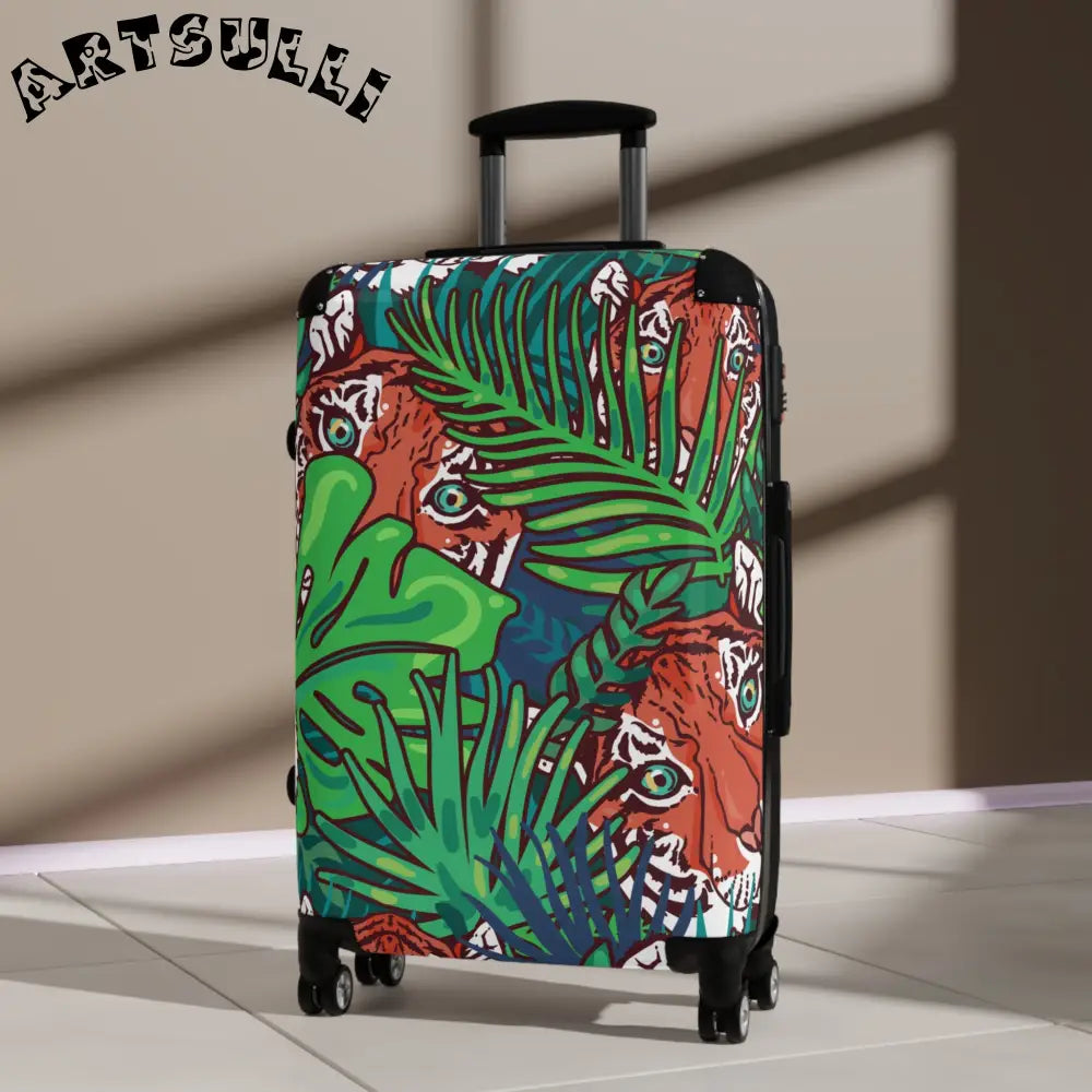 JAKKOUTTHEBXX Tropical Jungle Tigers Blue and Green Tropical Jungle
