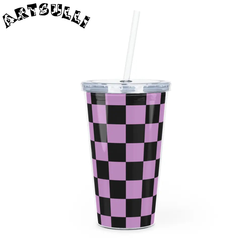 JAKKOUTTHEBXX Pixel Punk Vision Plastic Tumbler with Straw