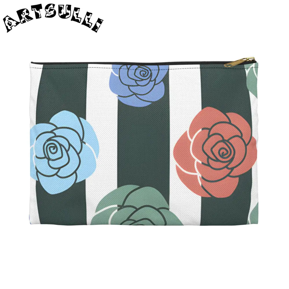 JAKKOUTTHEBXX Stripes x Roses Black and White Accessory Pouch