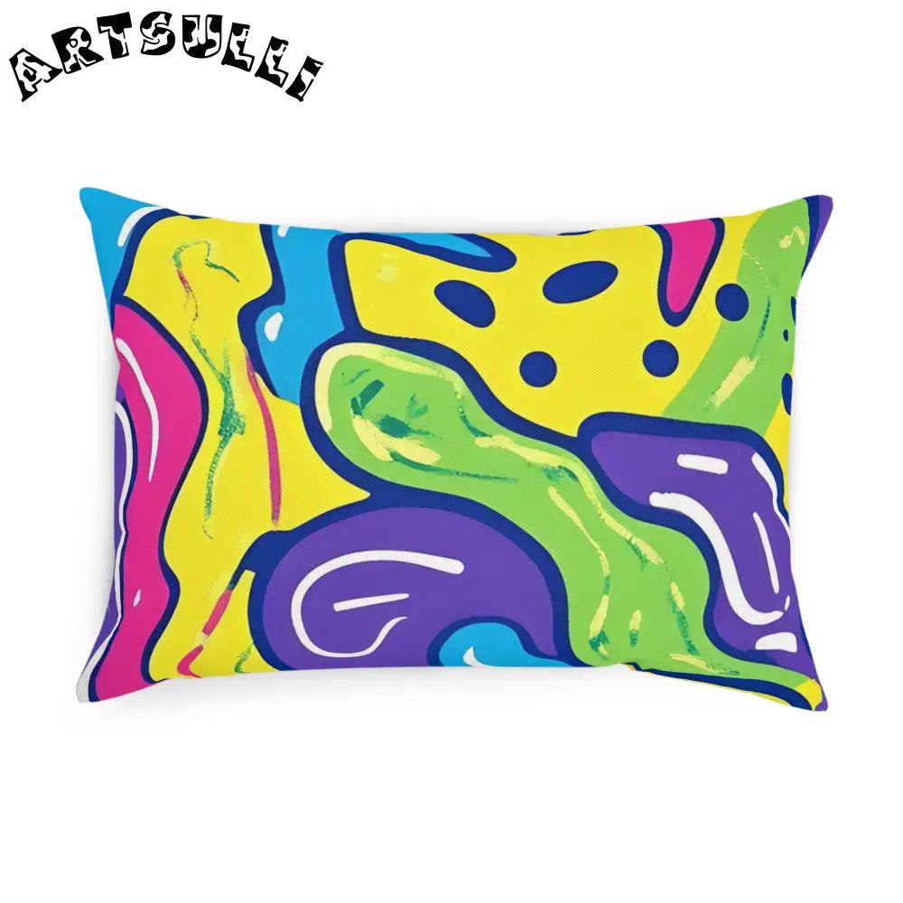JAKKOUTTHEBXX Colorful Abstract Art Cotton Drill Pillow 2025