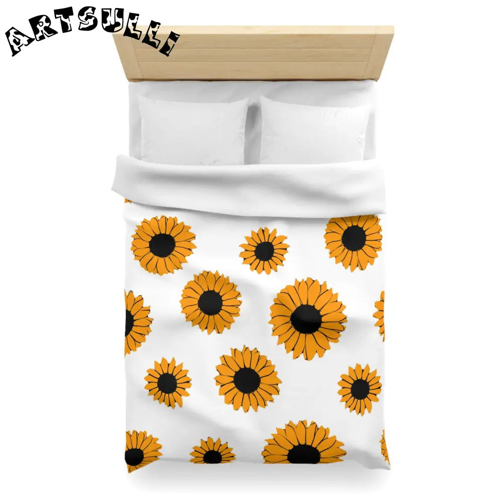 JAKKOUTTHEBXX Sunflowers Microfiber Duvet Cover JAKKOUTTHEBXX