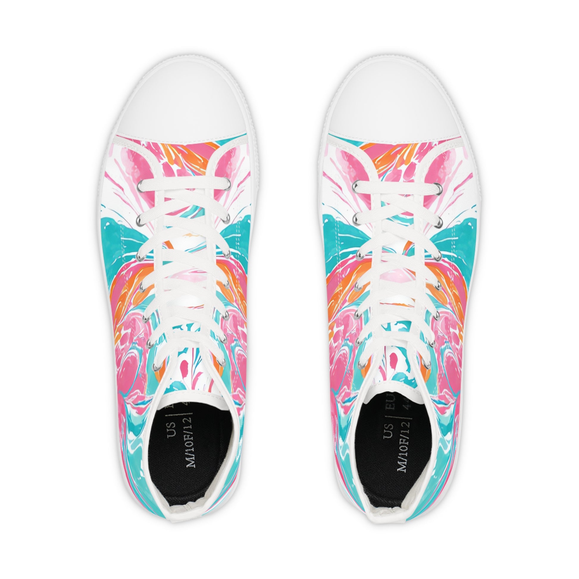 Liquid Pastel Spill II Multi-Color Men's High Top Sneakers, Artsulli - Art is Long, Life is Short, Shoes, , , , , , , 