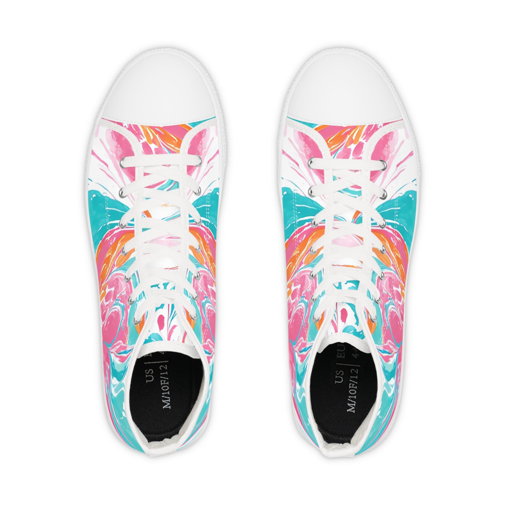 Liquid Pastel Spill II Multi-Color Men's High Top Sneakers, Artsulli - Art is Long, Life is Short, Shoes, , , , , , , 