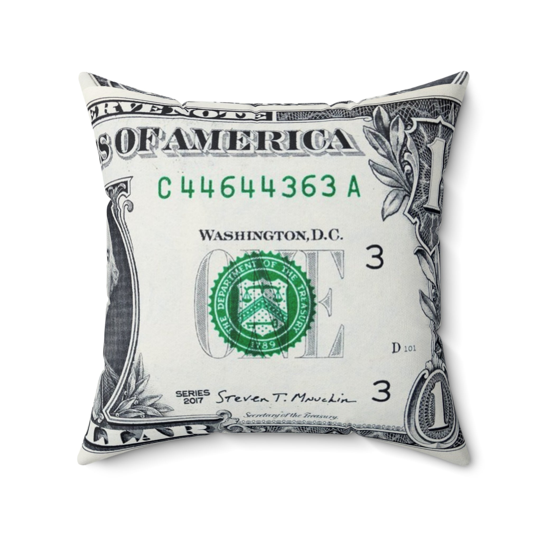 Money Collage Faux Suede Square Pillow, Artsulli - Art is Long, Life is Short, Home Decor, , , , , , , 