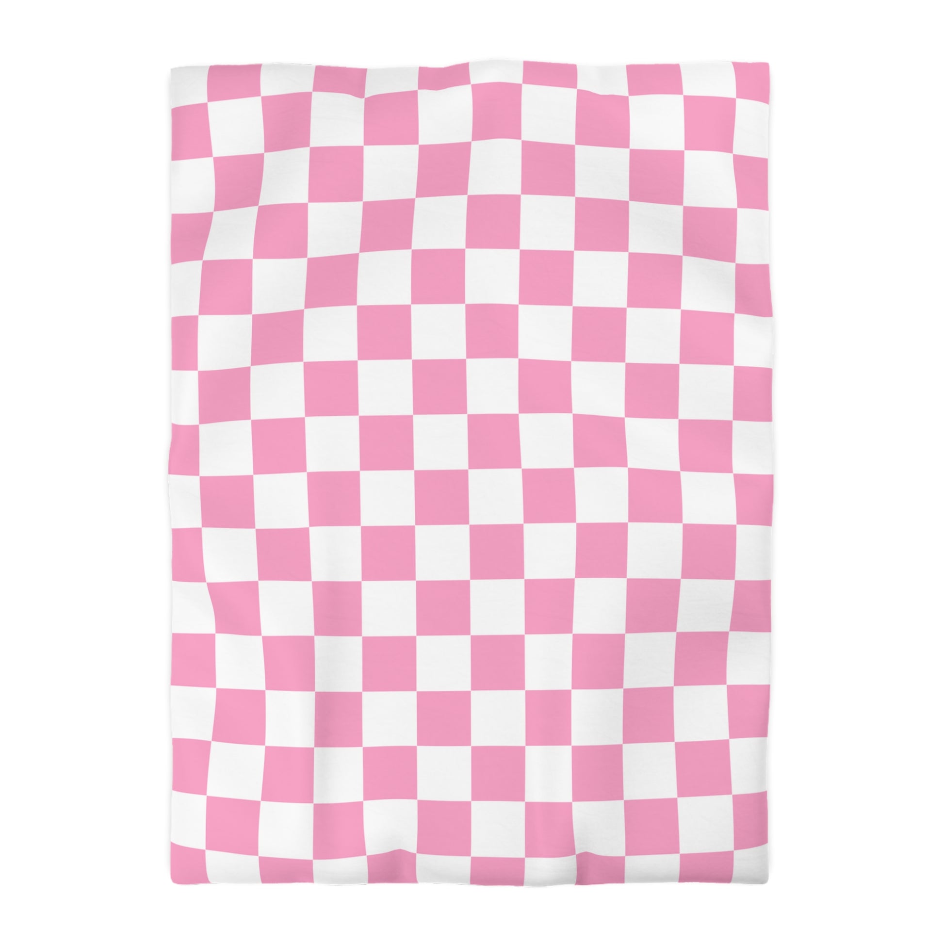 Checkerboard Hot Pink and White Microfiber Duvet Cover, Artsulli - Art is Long, Life is Short, Home Decor, Size, Twin XL, Color, White, , , 33650579654985582968