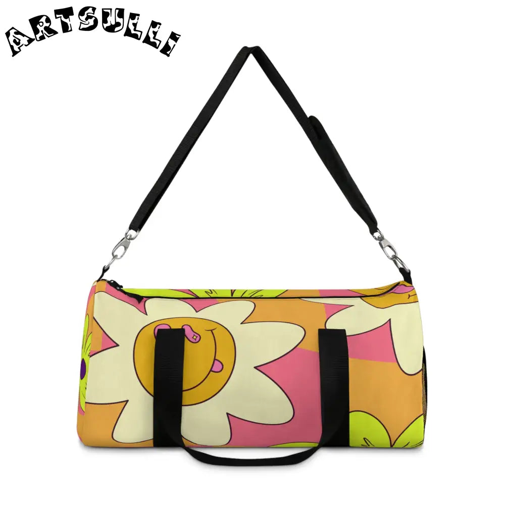 JAKKOUTTHEBXX Trippy Sour Face Rave Duffel Bag JAKKOUTTHEBXX