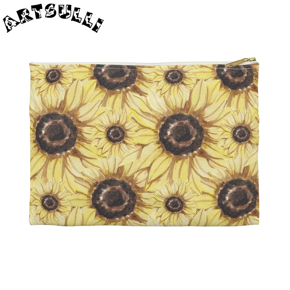 JAKKOUTTHEBXX Retro Anime Sunflower Accessory Pouch JAKKOUTTHEBXX