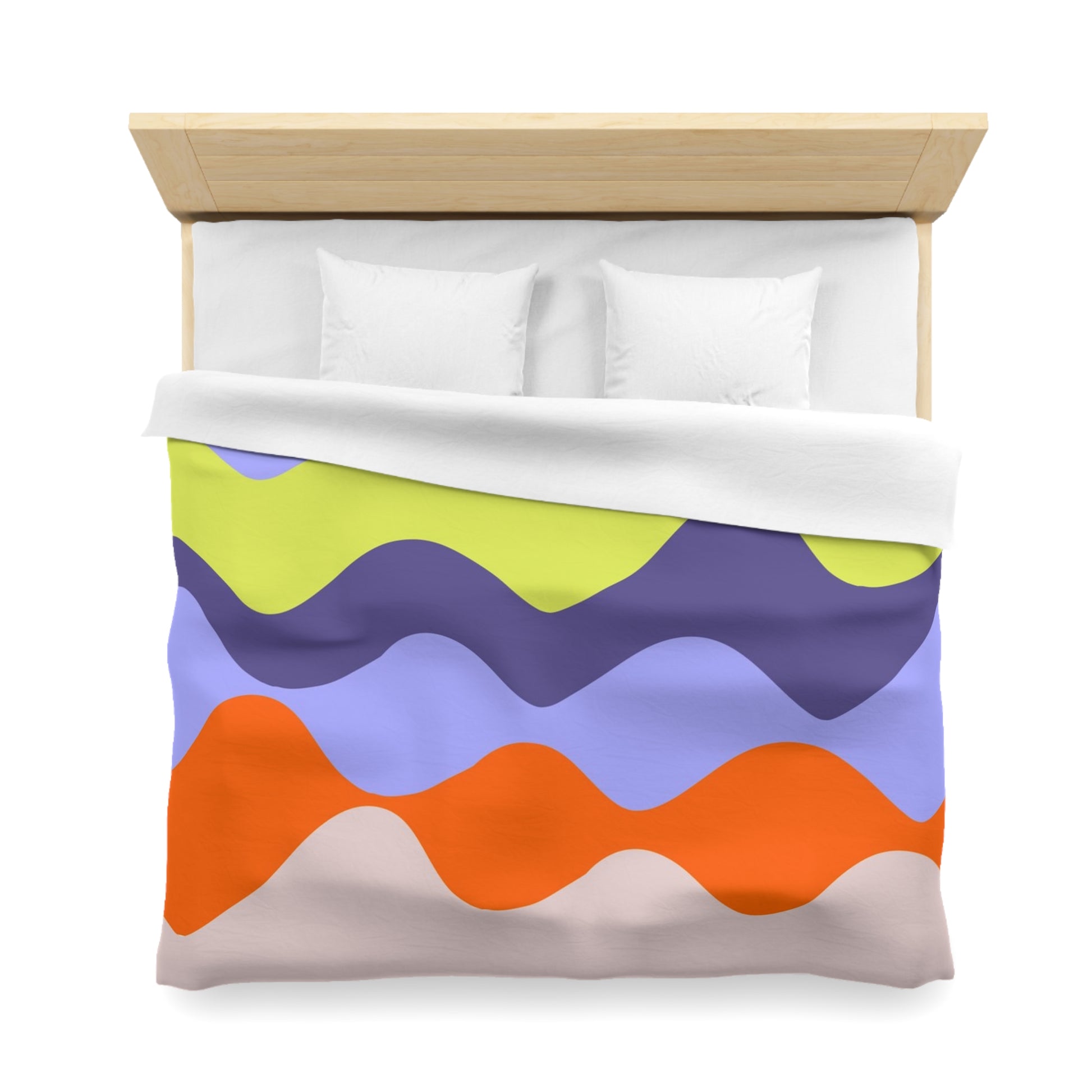 Waves Red and Blue Microfiber Duvet Cover, Artsulli - Art is Long, Life is Short, Home Decor, , , , , , , 