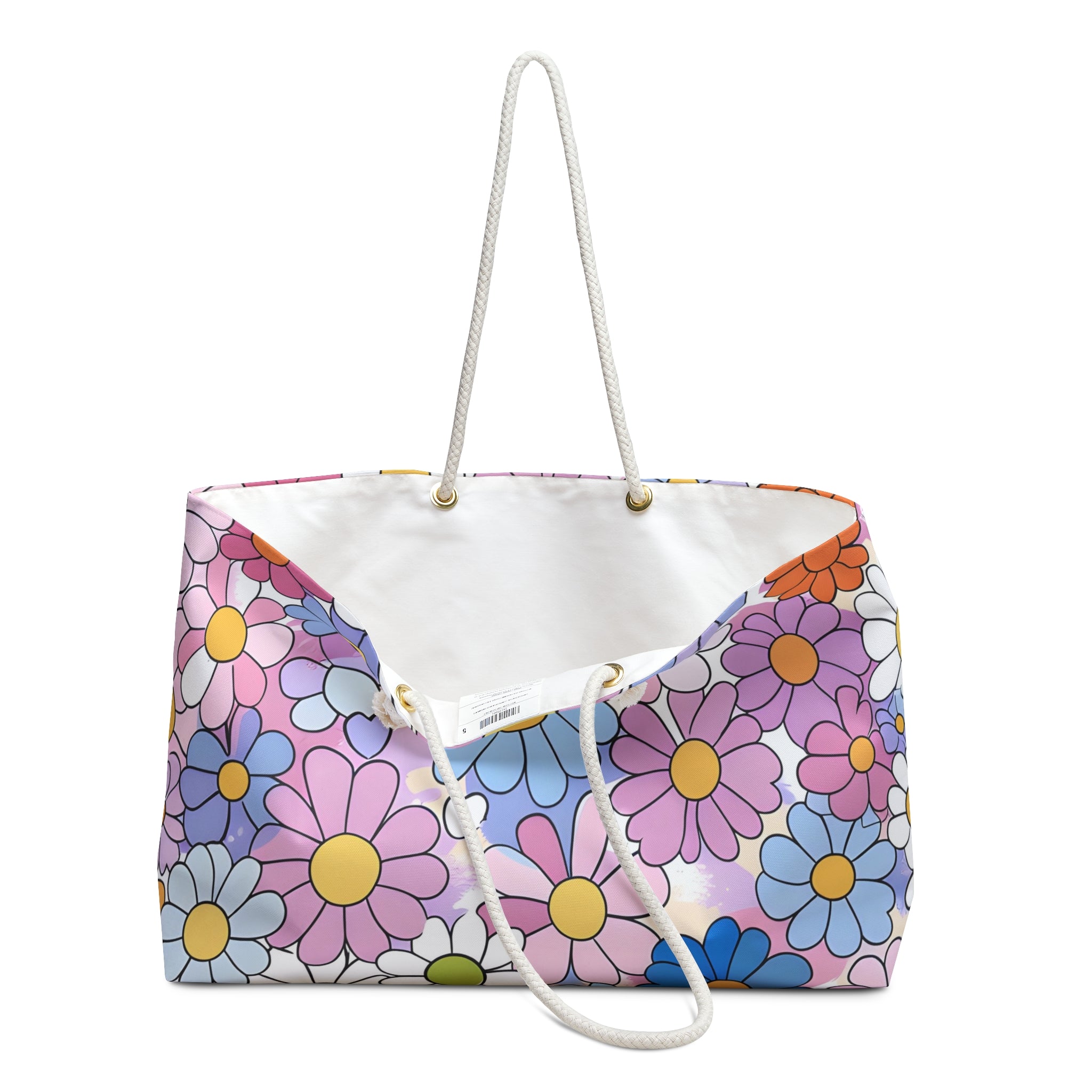 Flower Hour II Purple and Blue Weekender Bag, Artsulli - Art is Long, Life is Short, Bags, , , , , , , 