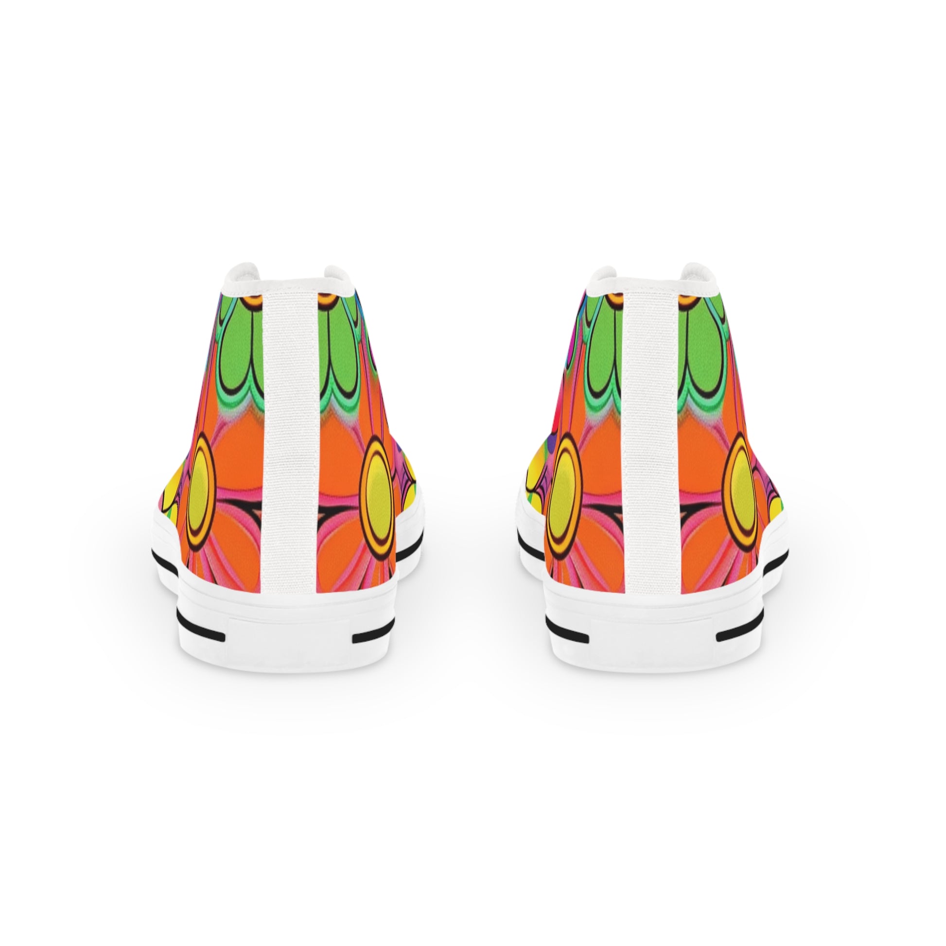 Chromatic Daisy Dream Men's High Top Sneakers, Artsulli - Art is Long, Life is Short, Shoes, , , , , , , 