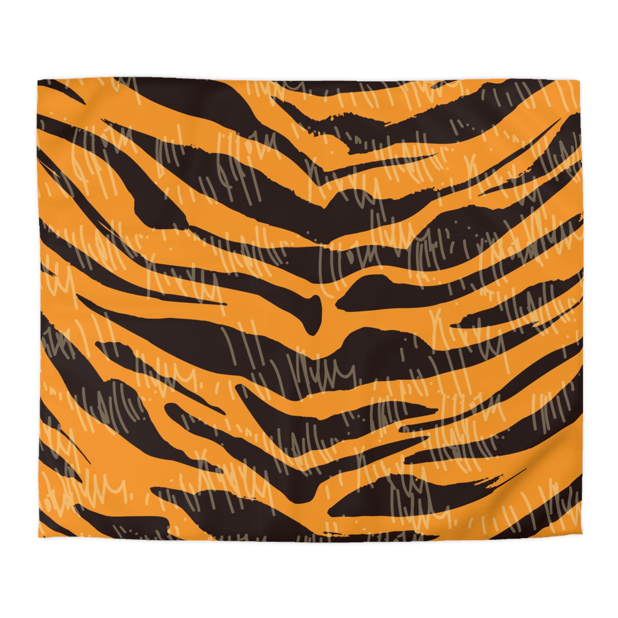 Tiger Scratches Orange & Black Microfiber Duvet Cover, Artsulli - Art is Long, Life is Short, Home Decor, Size, King, Color, White, , , 13025663301522