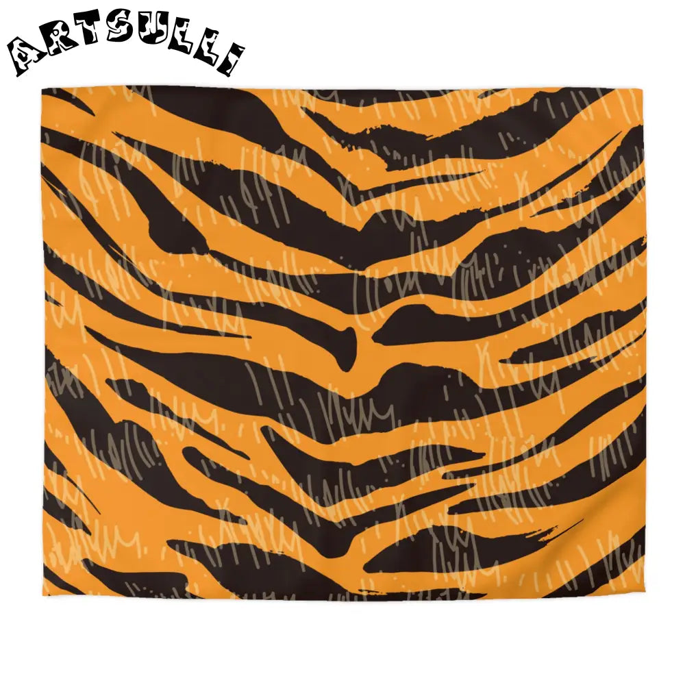 JAKKOUTTHEBXX Tiger Scratches Orange & Black Microfiber Duvet Cover