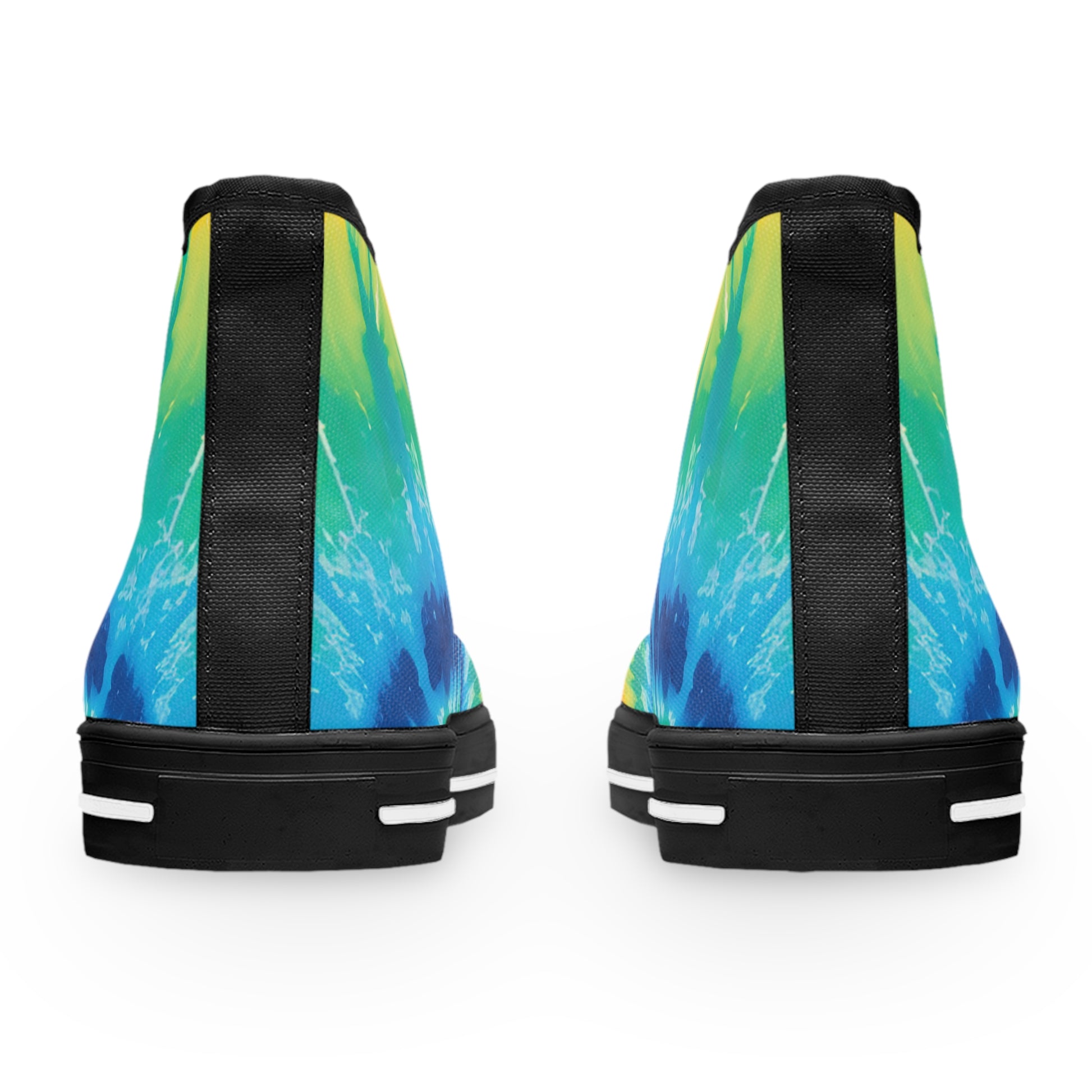 Tie Dye Women's High Top Sneakers, Artsulli - Art is Long, Life is Short, Shoes, , , , , , , 