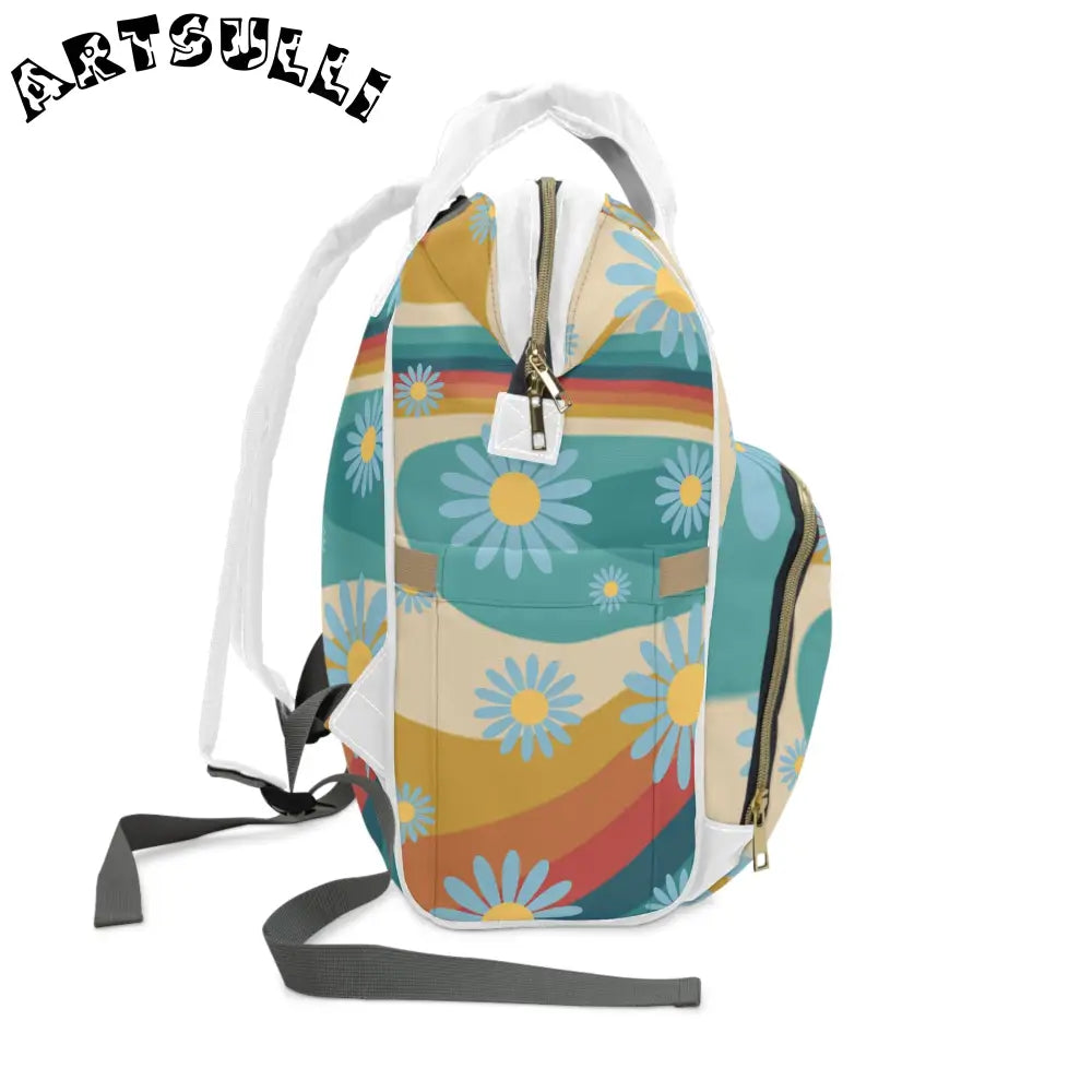 JAKKOUTTHEBXX Psychedelic Floral Hills Multi-Color Multifunctional