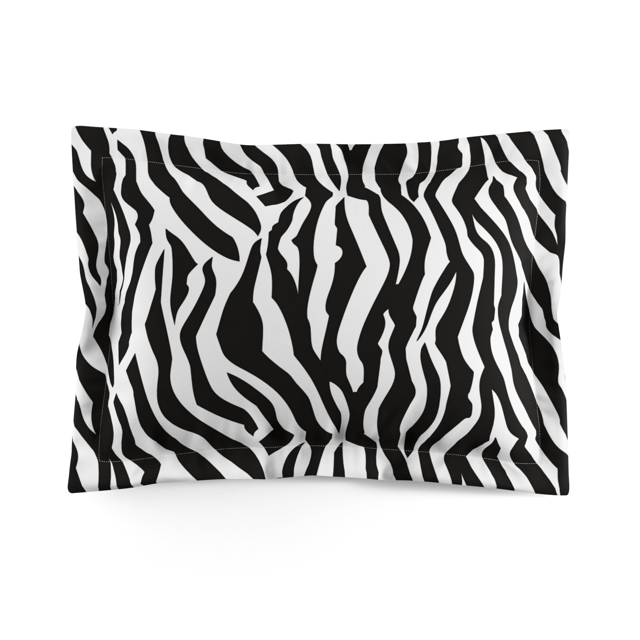 Black  White Drag Zebra Fabric Microfiber Pillow Sham, Artsulli - Art is Long, Life is Short, Home Decor, Size, Standard, , , , , 95398922317533