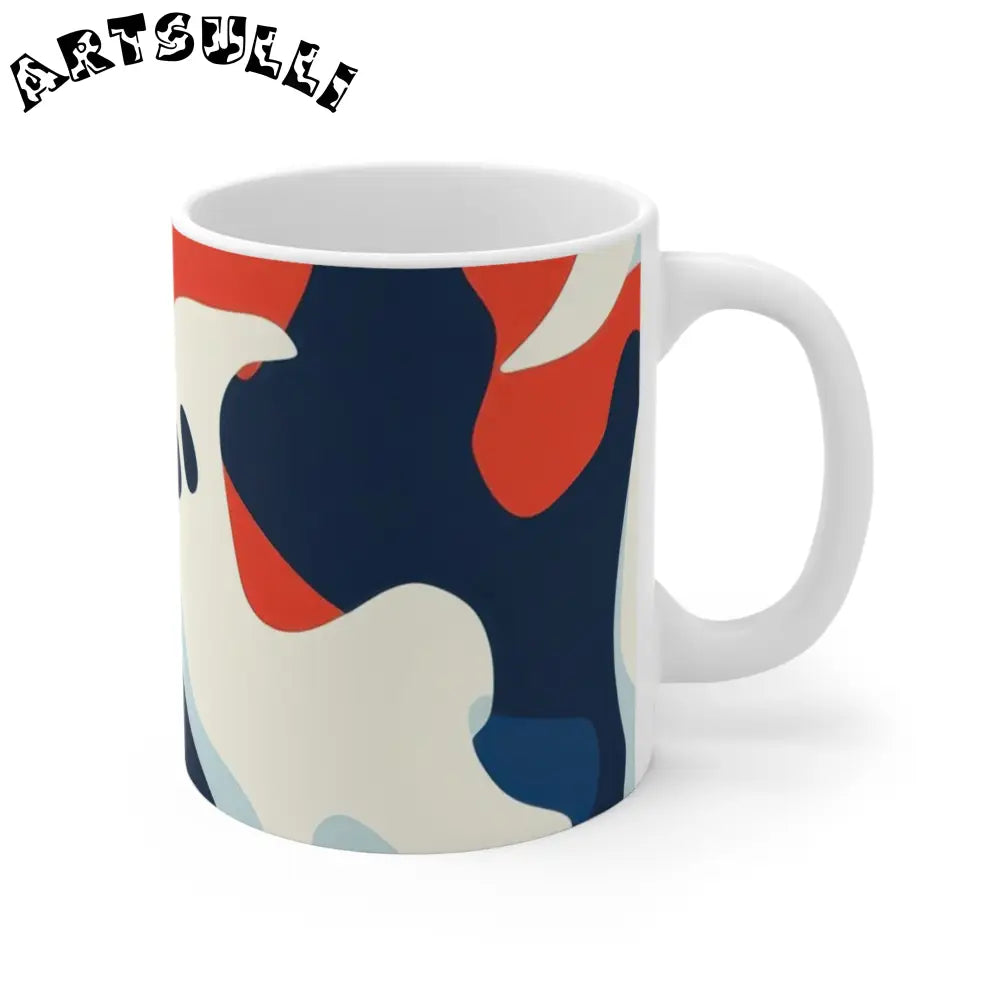 JAKKOUTTHEBXX Camo Ghosts Mug 11oz JAKKOUTTHEBXX Artsulli - Art