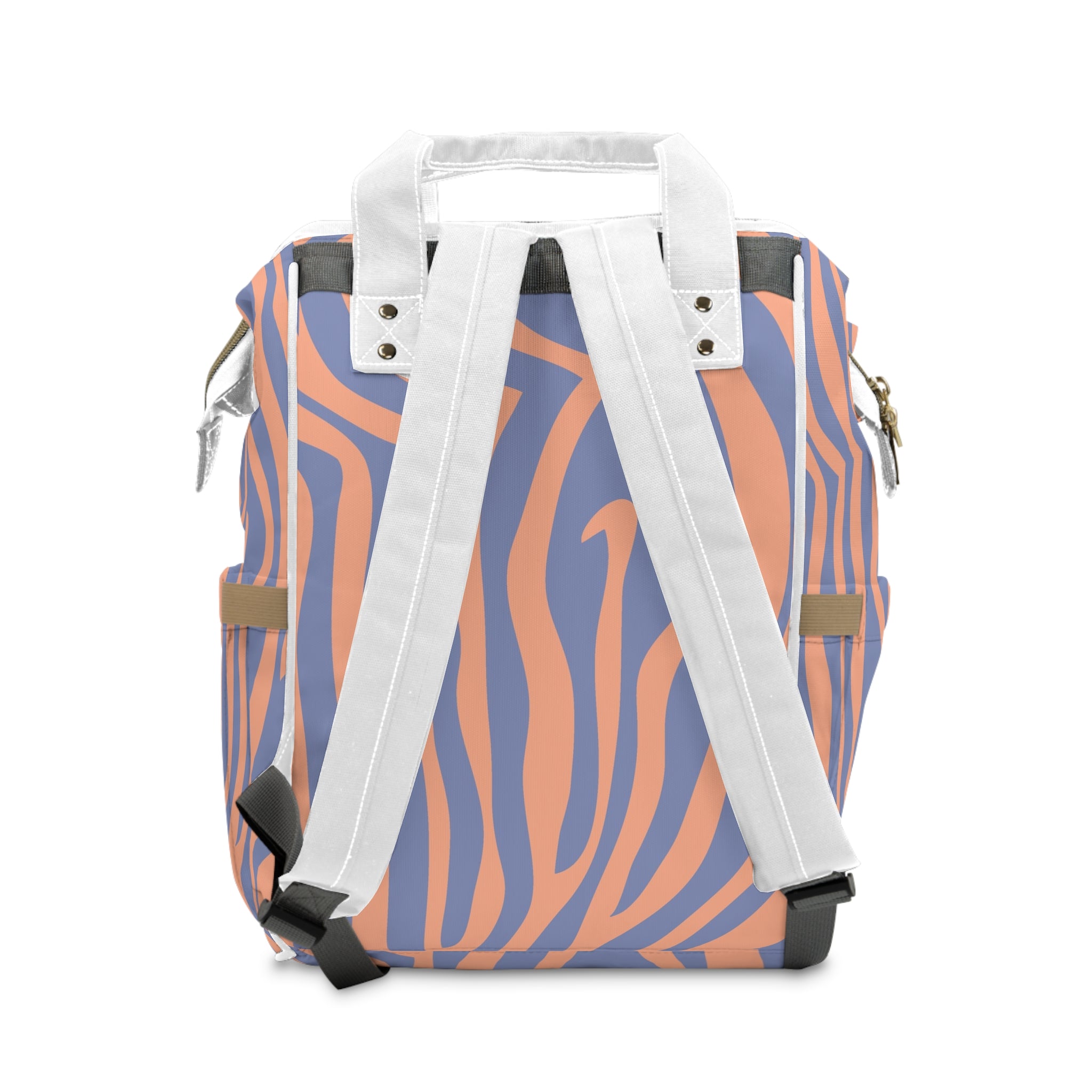 Melting Zebra Stripes Multifunctional Diaper Backpack, Artsulli - Art is Long, Life is Short, Bags, , , , , , , 