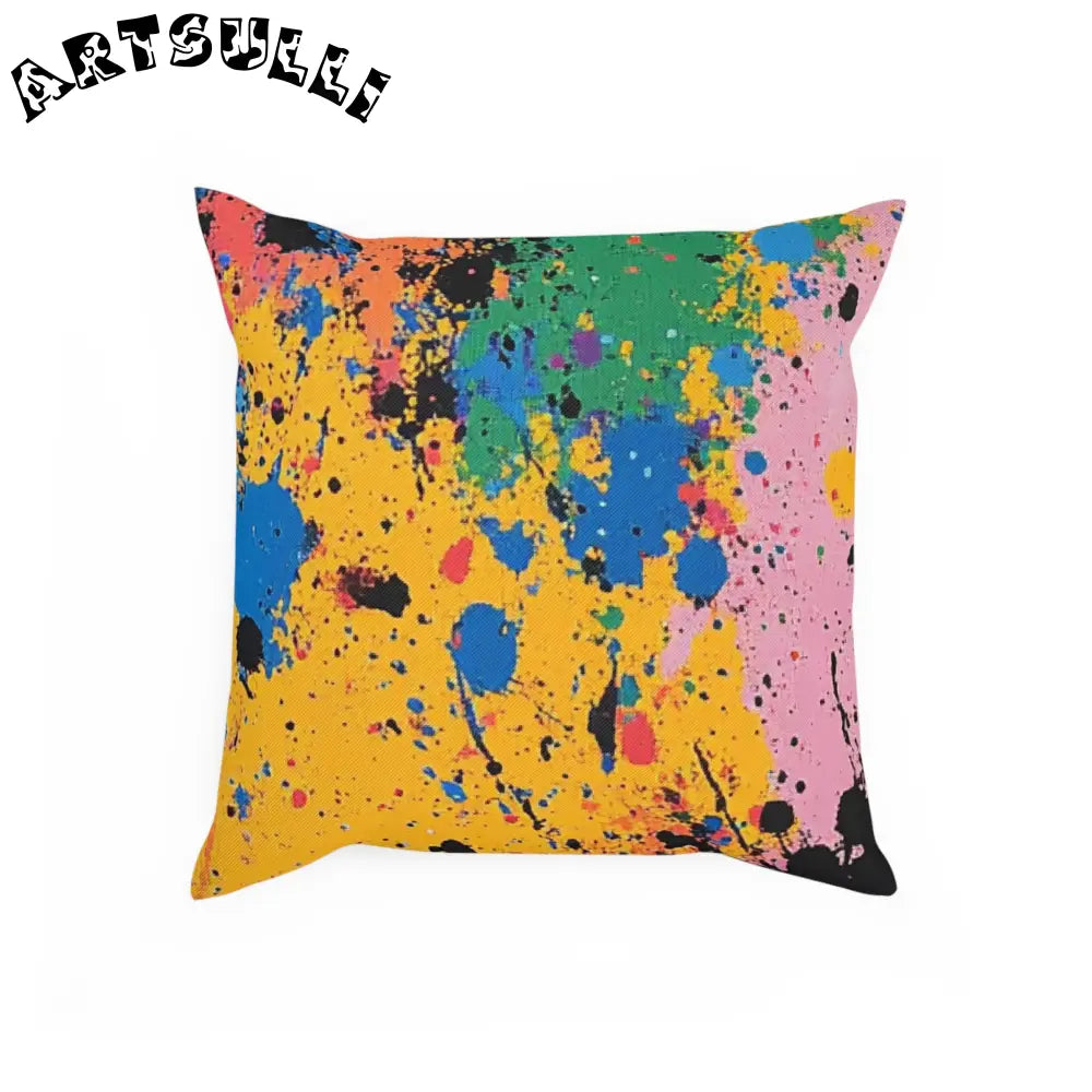 JAKKOUTTHEBXX The Colors Of Paint Splatter Cushion JAKKOUTTHEBXX