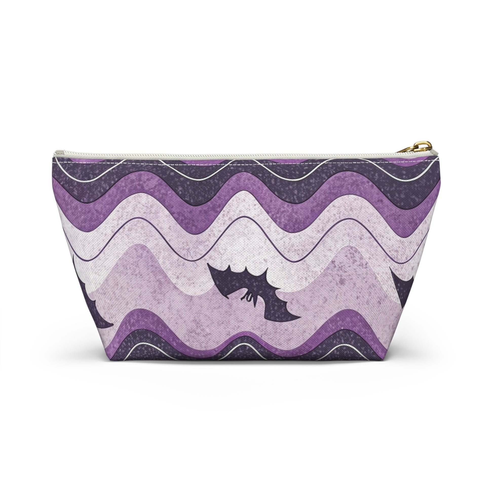 Bat Wave Accessory Pouch w T-bottom, Artsulli - Art is Long, Life is Short, Bags, , , , , , , 