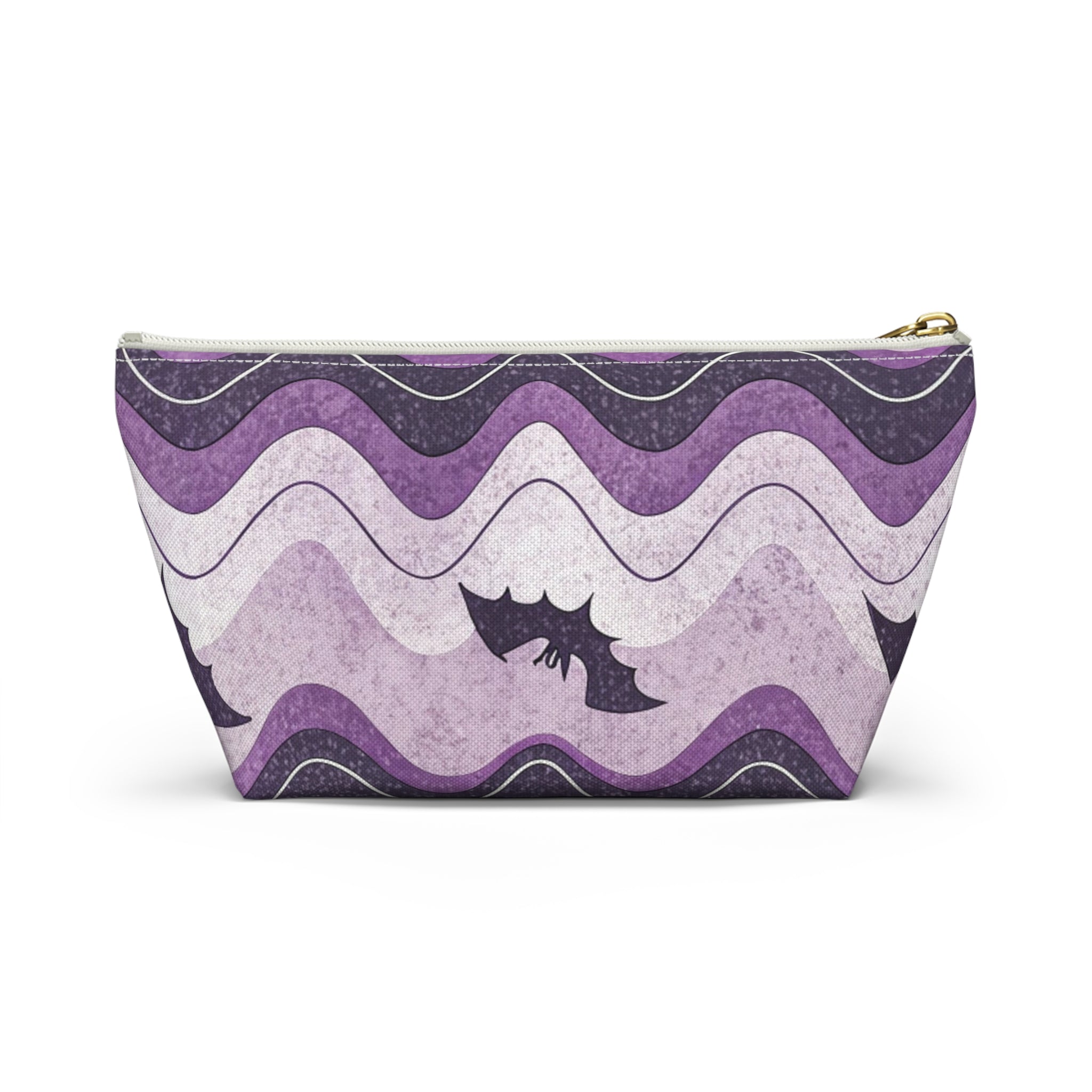 Bat Wave Accessory Pouch w T-bottom, Artsulli - Art is Long, Life is Short, Bags, , , , , , , 