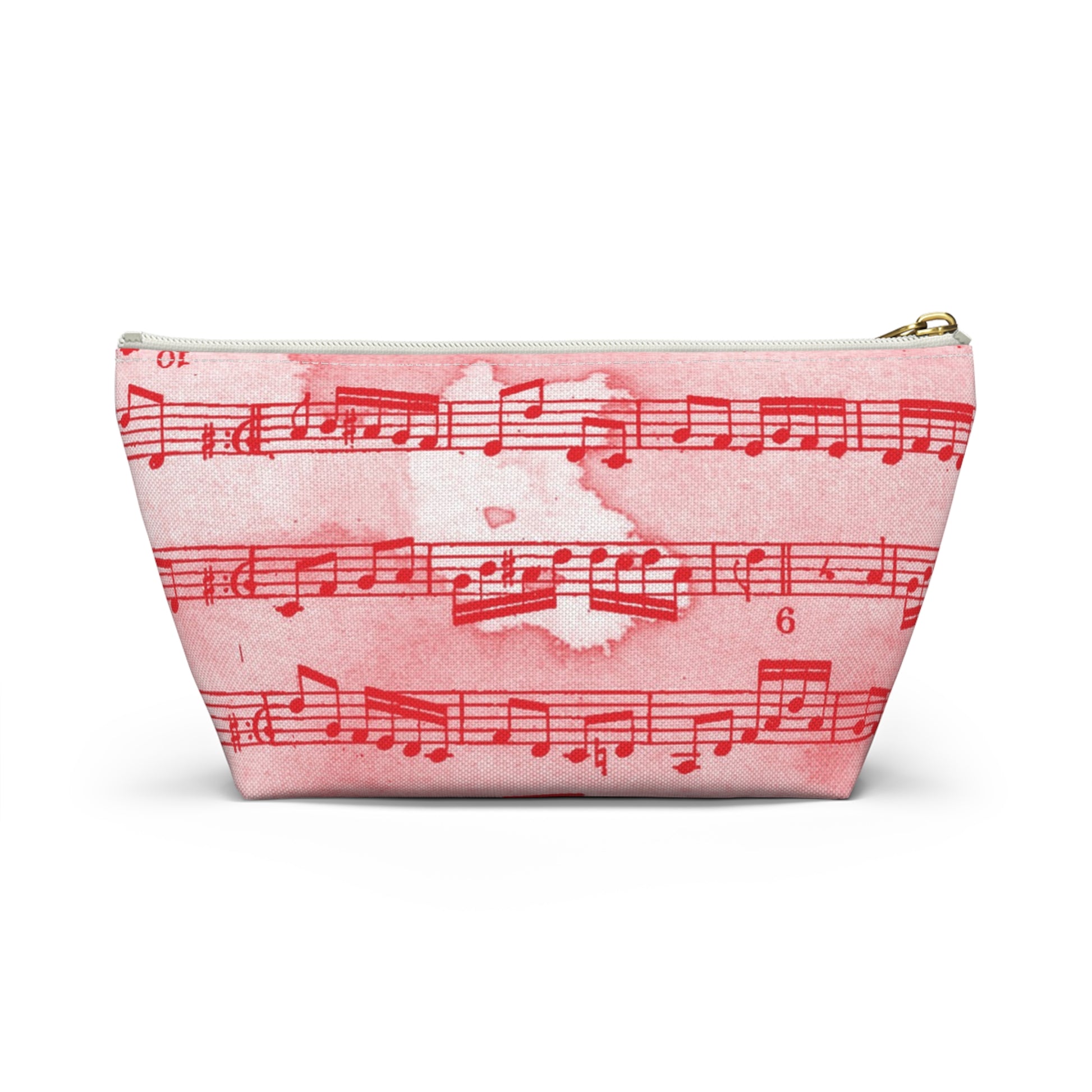 Drip Spill Type Beat Sheet Music Red Accessory Pouch w T-bottom, Artsulli - Art is Long, Life is Short, Bags, , , , , , , 