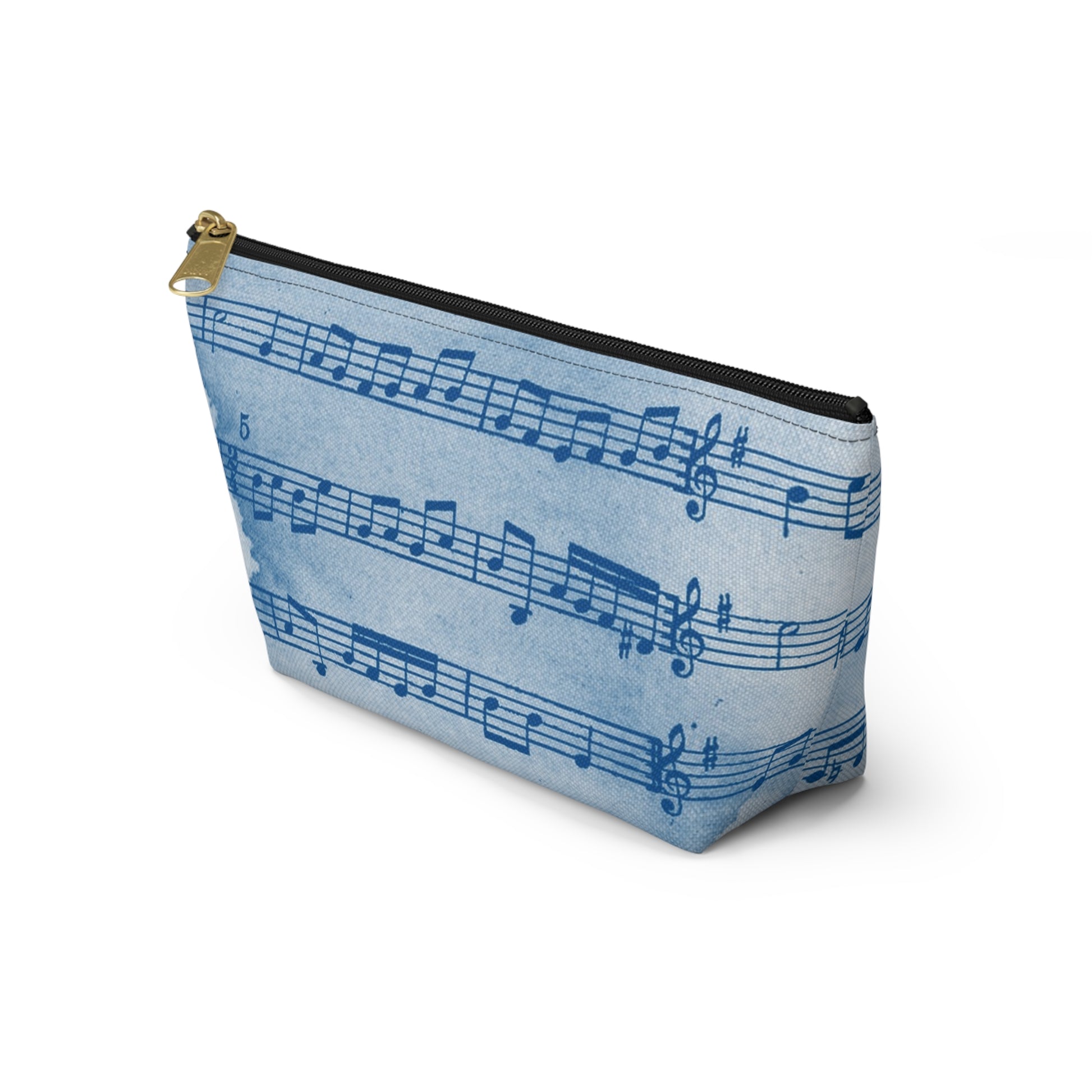 Drip Spill Type Beat Sheet Music Blue Accessory Pouch w T-bottom, Artsulli - Art is Long, Life is Short, Bags, , , , , , , 