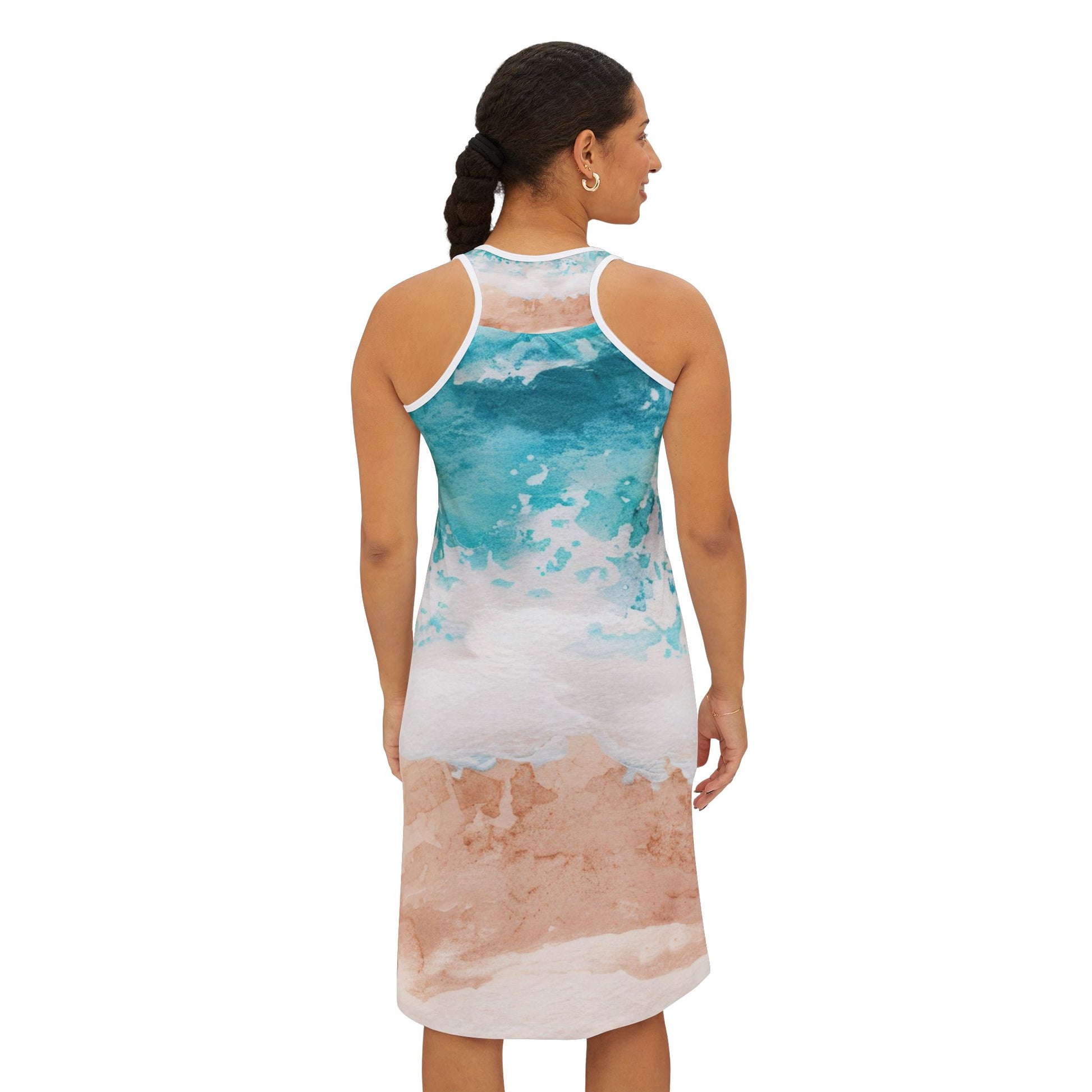 Seashore Women's Racerback Dress (AOP), Artsulli - Art is Long, Life is Short, Tank Top, , , , , , , 