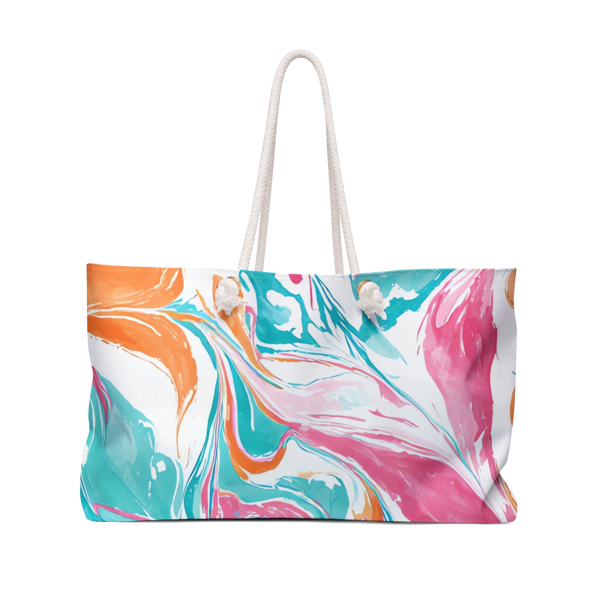 Liquid Pastel Spill Multi-Color Weekender Bag, Artsulli - Art is Long, Life is Short, Bags, Size, 24" × 13", , , , , 23176231167536518152