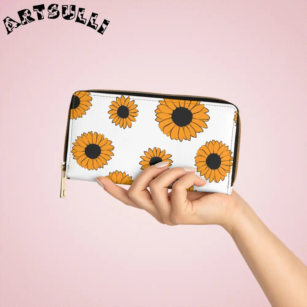 JAKKOUTTHEBXX Sunflowers Zipper Wallet JAKKOUTTHEBXX Artsulli - Art