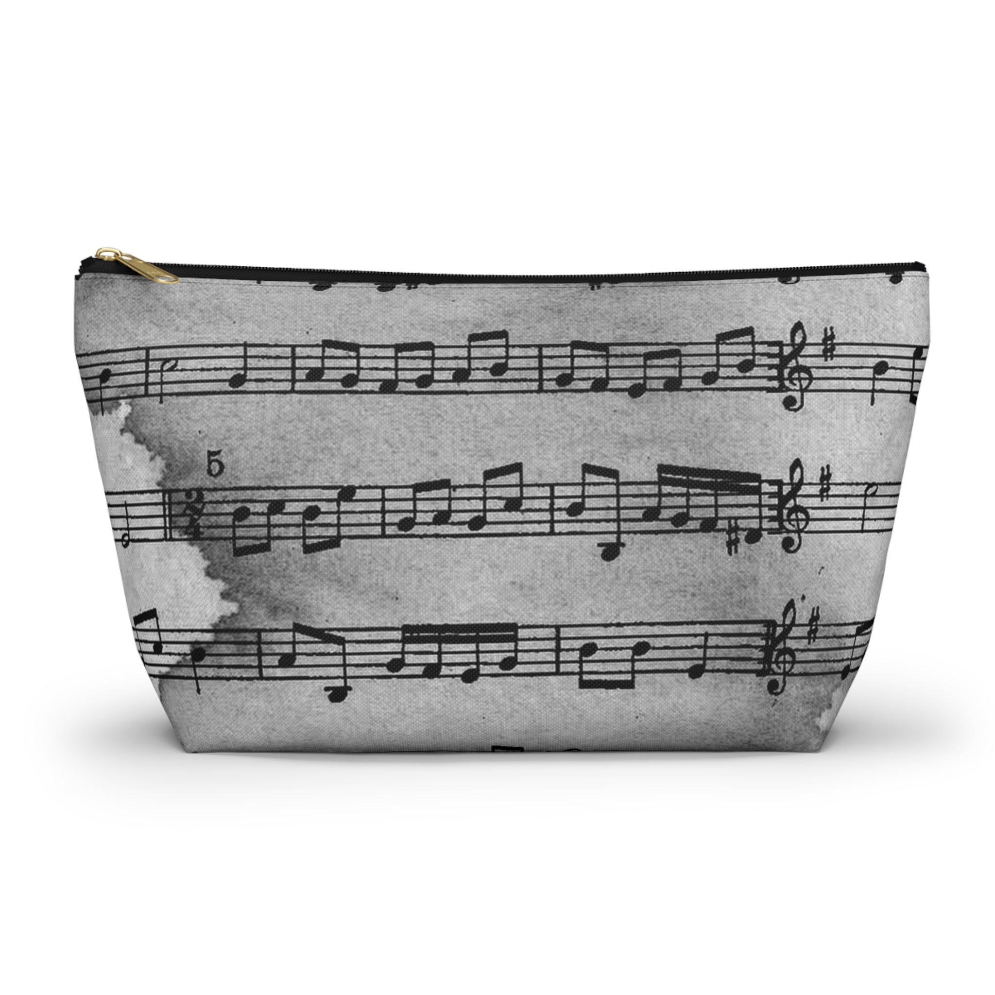 Drip Spill Type Beat Sheet Music Black Accessory Pouch w T-bottom, Artsulli - Art is Long, Life is Short, Bags, Size, Large, Color, Black zipper, , , 56262894180079468498