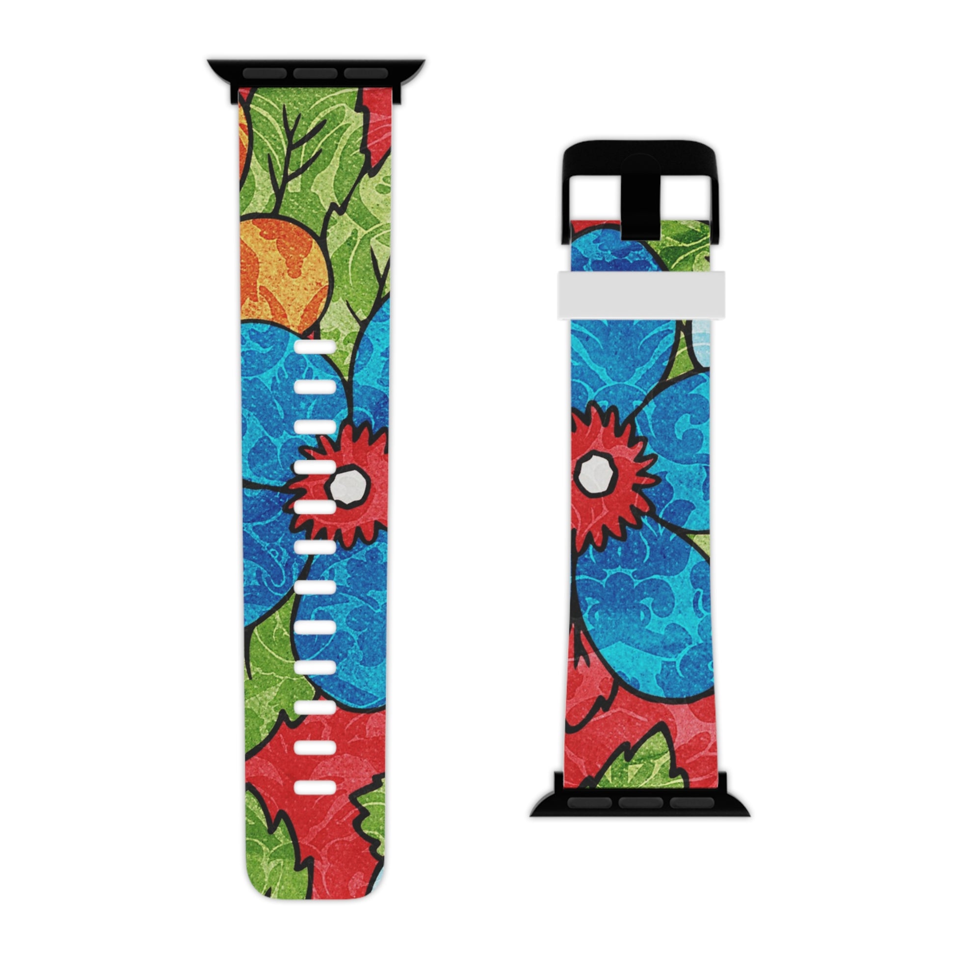 Groovy Red Floral Kl II Watch Band for Apple Watch, Artsulli - Art is Long, Life is Short, Accessories, , , , , , , 