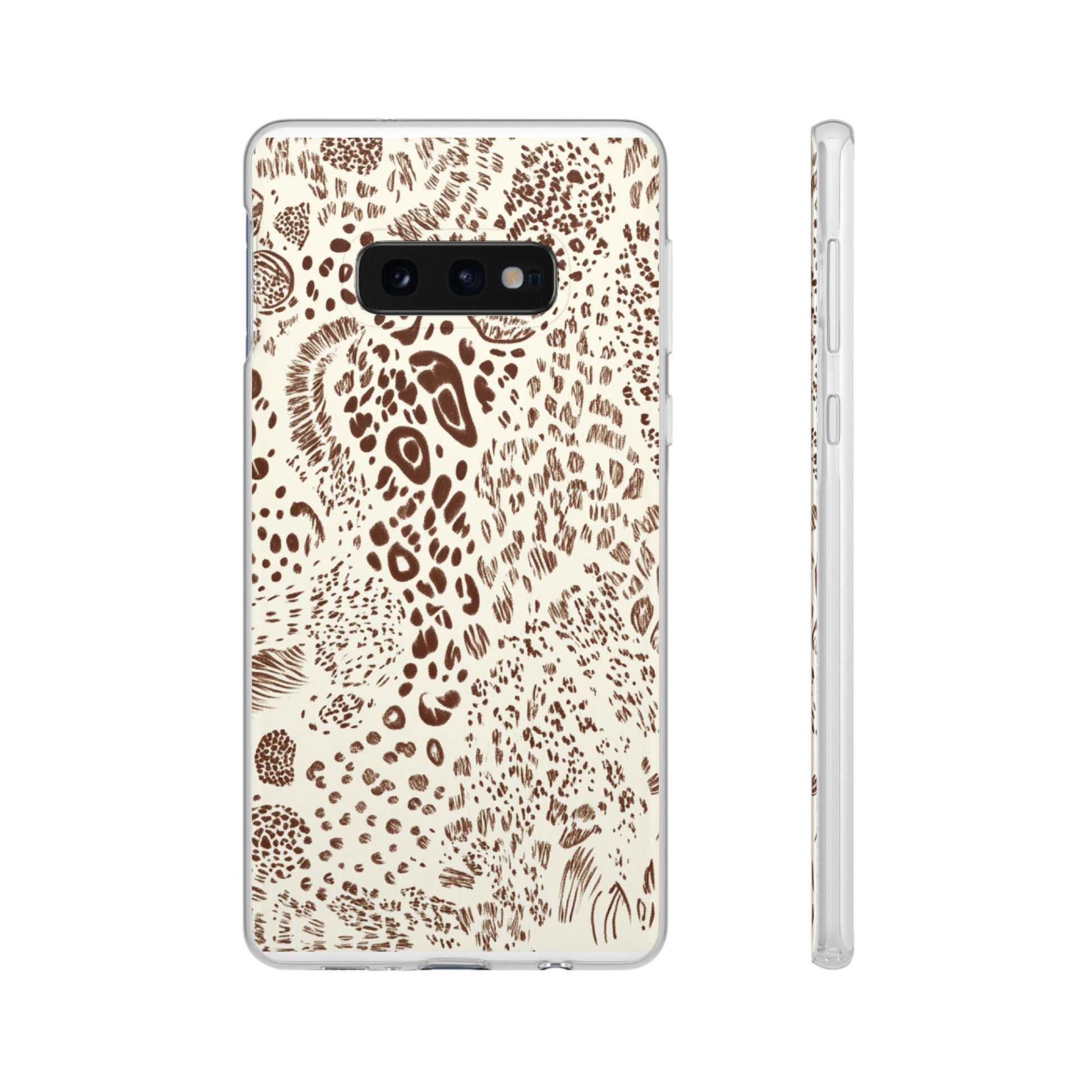 Brown Animal Print Flexi Case, Artsulli - Art is Long, Life is Short, Phone Case, Size, Samsung Galaxy S10E with gift packaging, , , , , 11810996185152751812