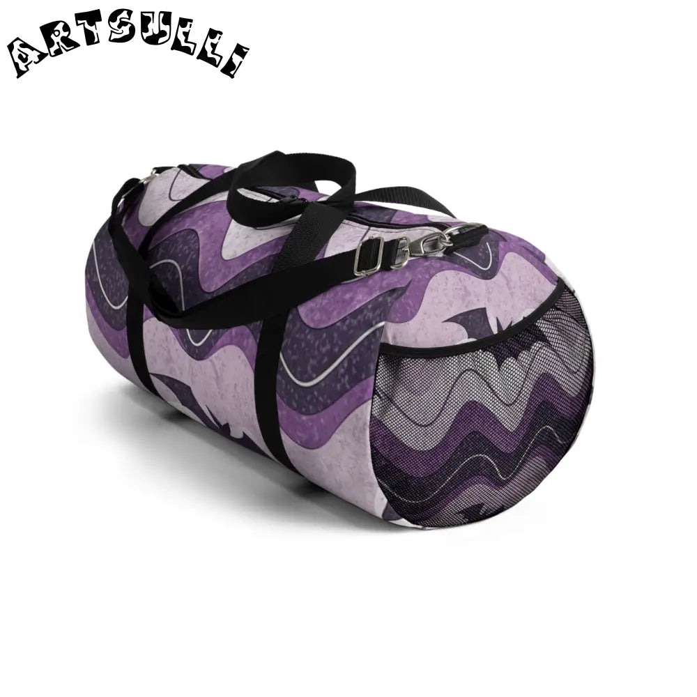 JAKKOUTTHEBXX Bat Wave Purple Duffel Bag JAKKOUTTHEBXX Artsulli