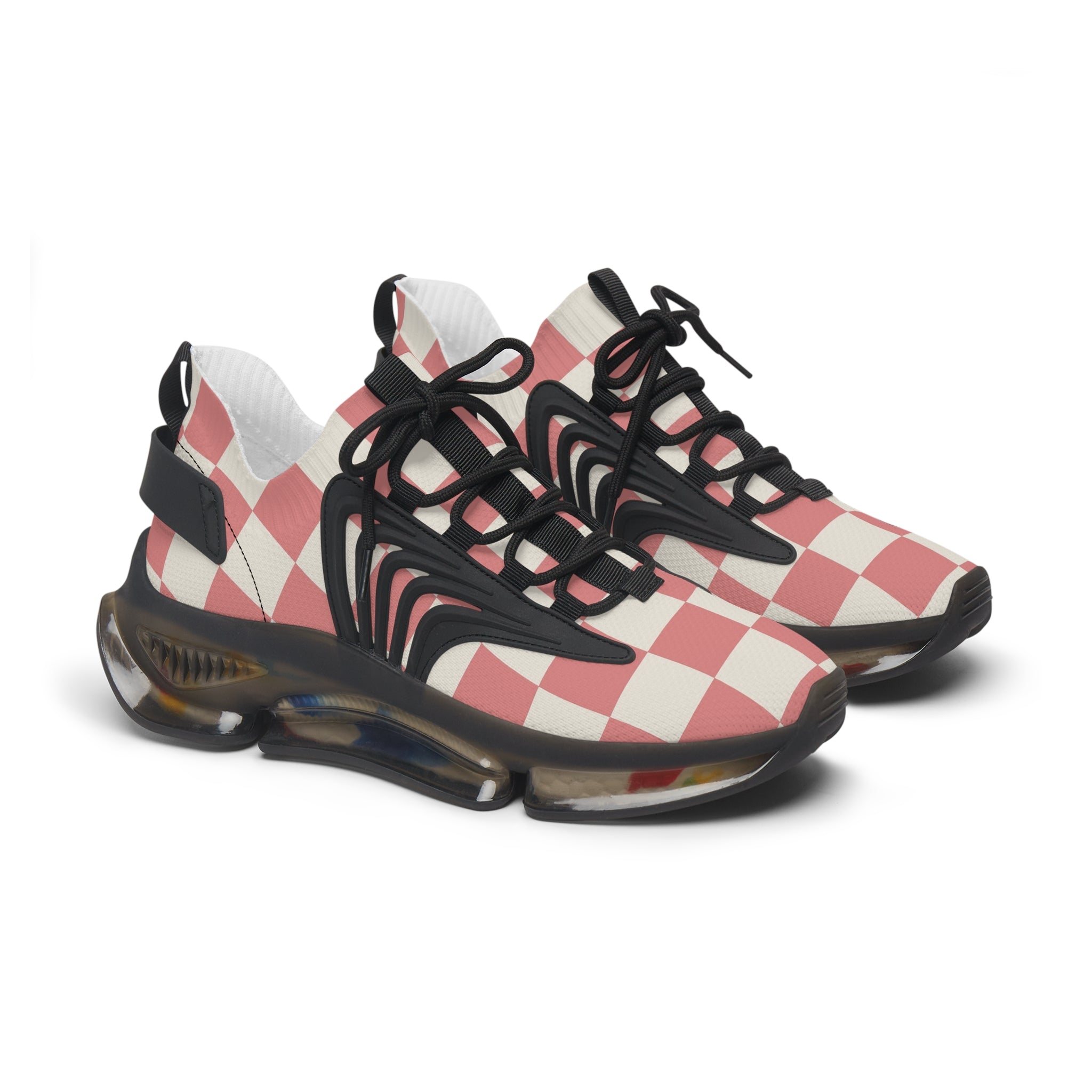 Retro Checkered Grassland Sprites Women's Mesh Sneakers, Artsulli - Art is Long, Life is Short, Shoes, Color, Black sole, Size, US 5.5, , , 27458832995537051747