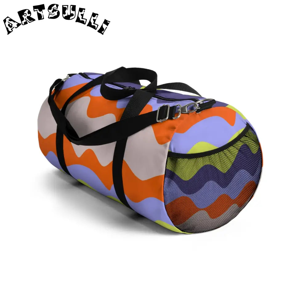 JAKKOUTTHEBXX Waves II Red and Blue Duffel Bag JAKKOUTTHEBXX