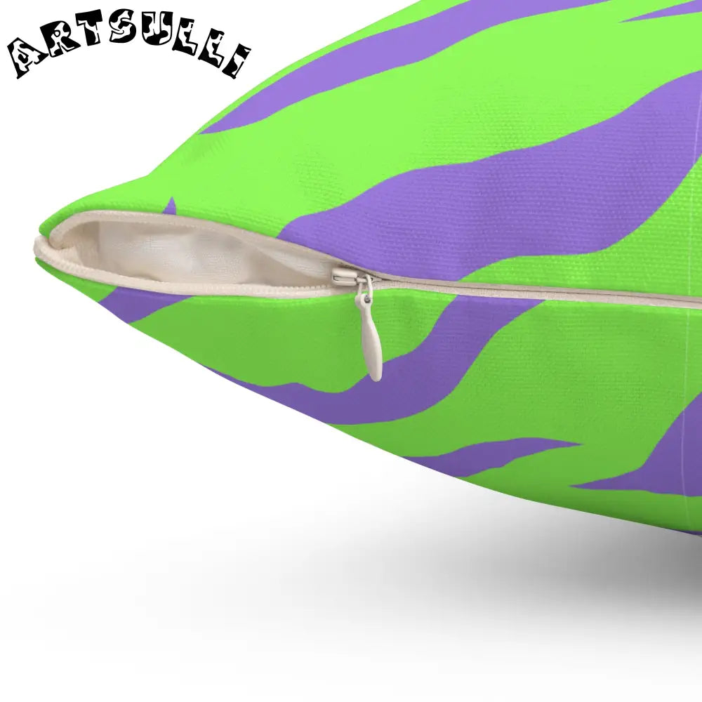 JAKKOUTTHEBXX Tyrannosaurus Print Green and Purple Spun Polyester