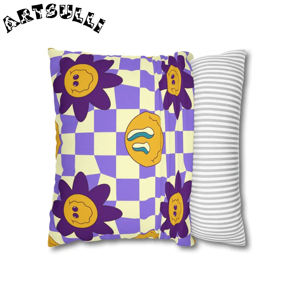 JAKKOUTTHEBXX Trippy Flower Power Motifs Spun Polyester Square