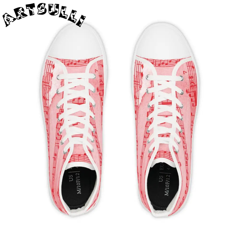 JAKKOUTTHEBXX Pink Music Notes High-Top Sneakers 2025