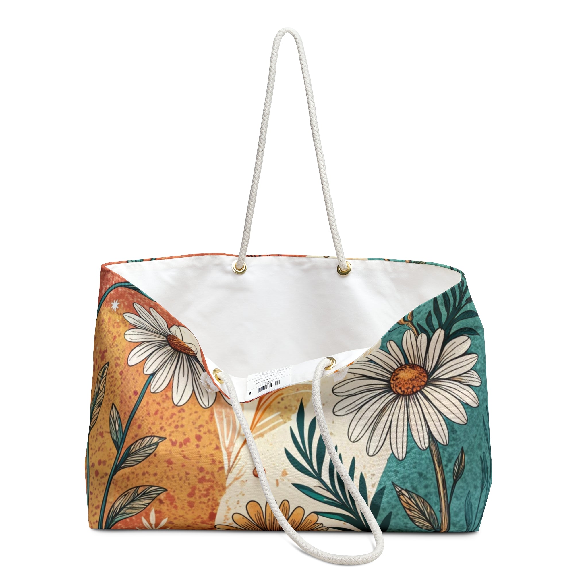 Retro Daisy Dream Weekender Bag, Artsulli - Art is Long, Life is Short, Bags, , , , , , , 