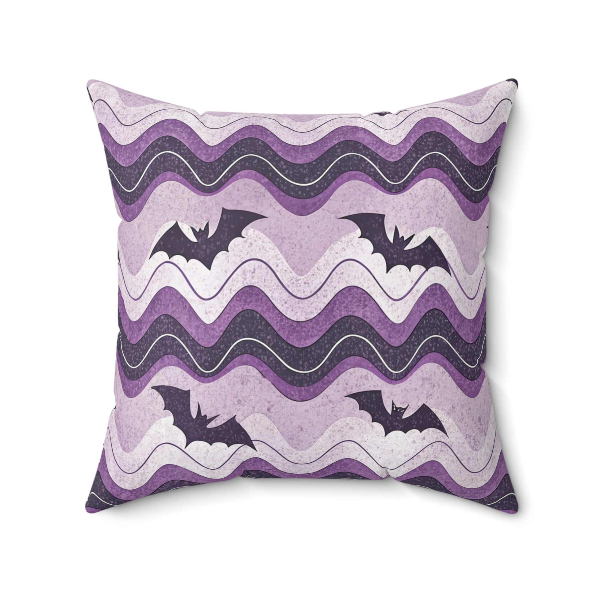 Bat Wave Spun Polyester Square Pillow, Artsulli - Art is Long, Life is Short, Home Decor, , , , , , , 