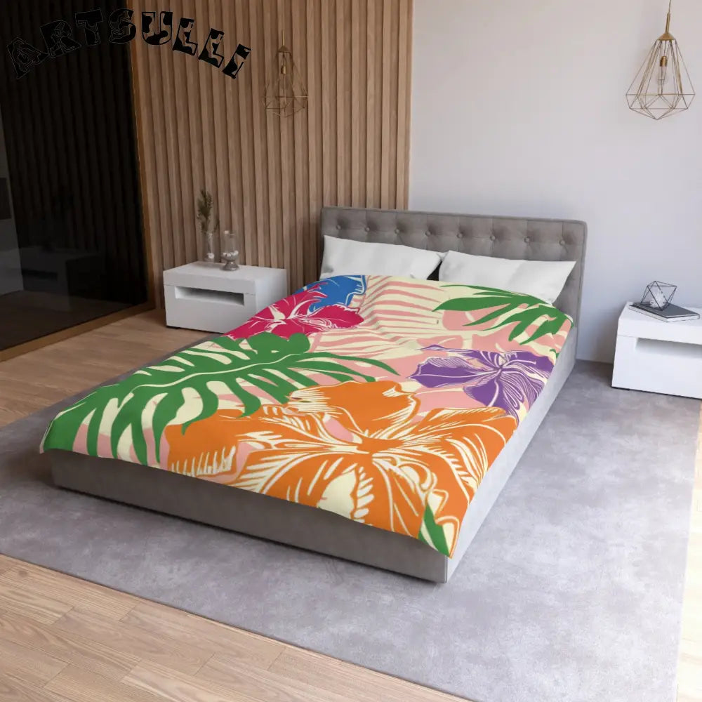 JAKKOUTTHEBXX Tropical Floral High Quality Duvet Cover 2025