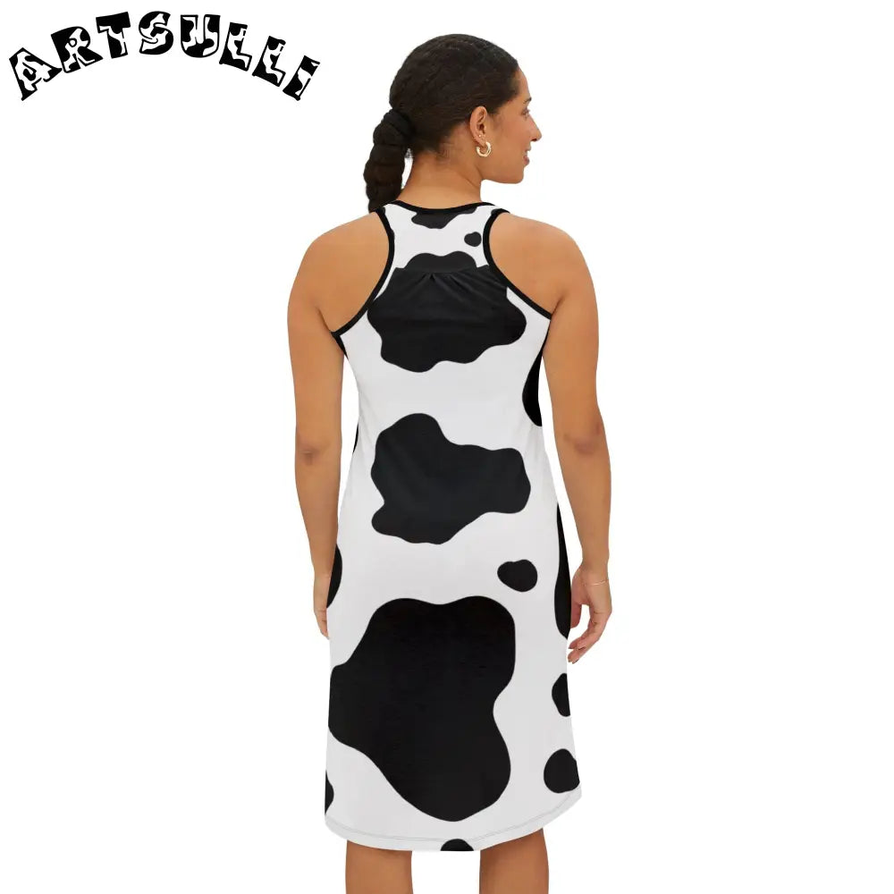 JAKKOUTTHEBXX Cow Print Tank Top Dress Comfortable Wearing Experience 2025