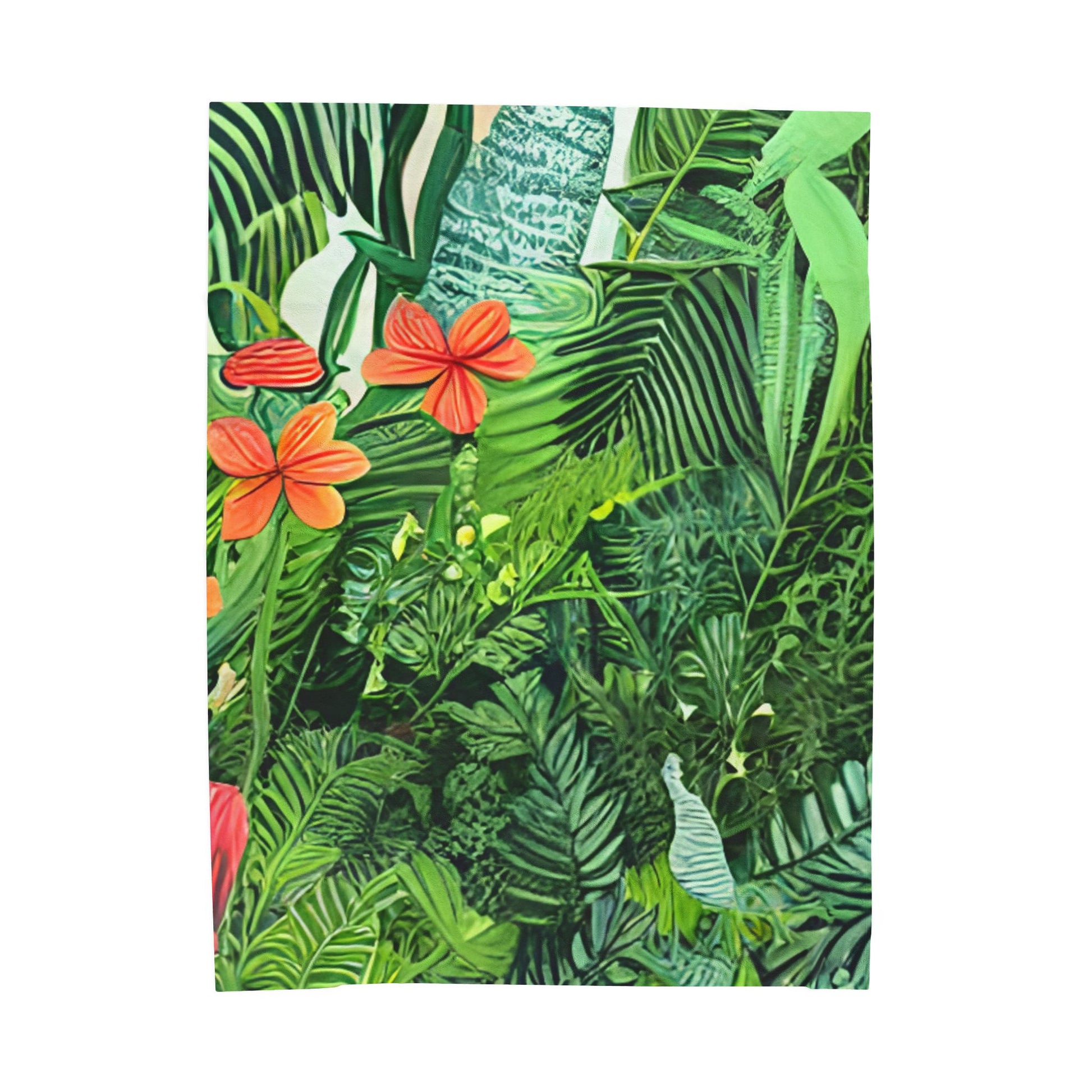Jungle Zebra Art Velveteen Plush Blanket, Artsulli - Art is Long, Life is Short, All Over Prints, Size, 60" × 80", , , , , 63202006327146