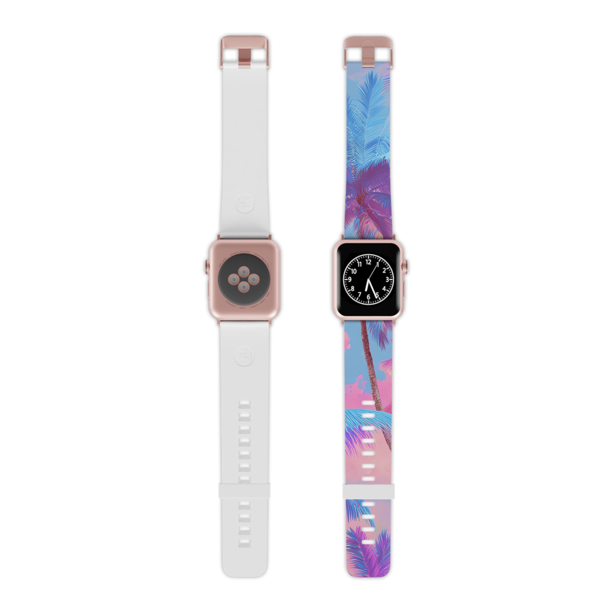 Ethereal Pastel Palms Watch Band for Apple Watch, Artsulli - Art is Long, Life is Short, Accessories, Size, 8'' × 0.75'' / 42 - 44 mm, Color, Rose Gold, , , 17382074507906331056