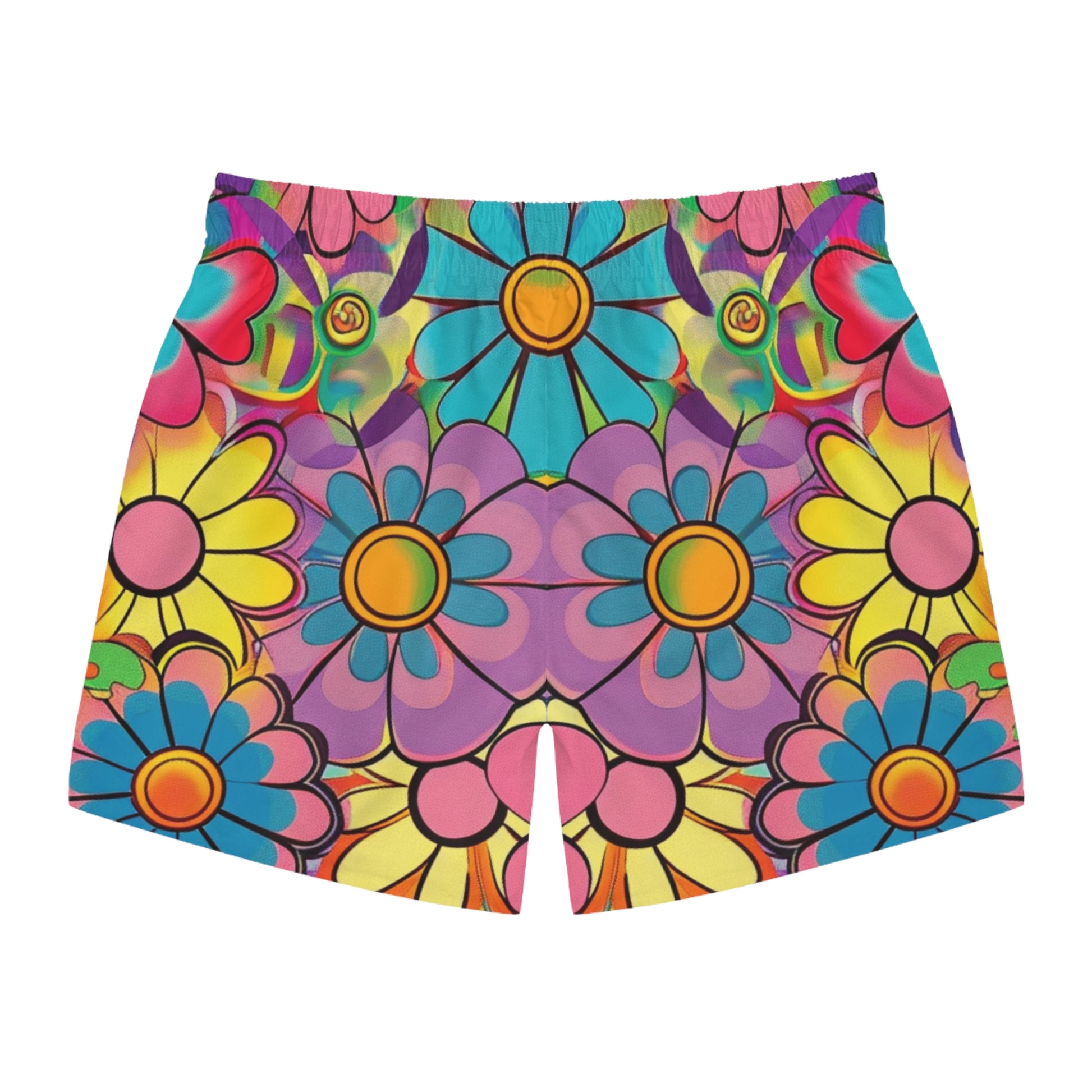Chromatic Daisy Dream Swim Trunks (AOP), Artsulli - Art is Long, Life is Short, All Over Prints, , , , , , , 