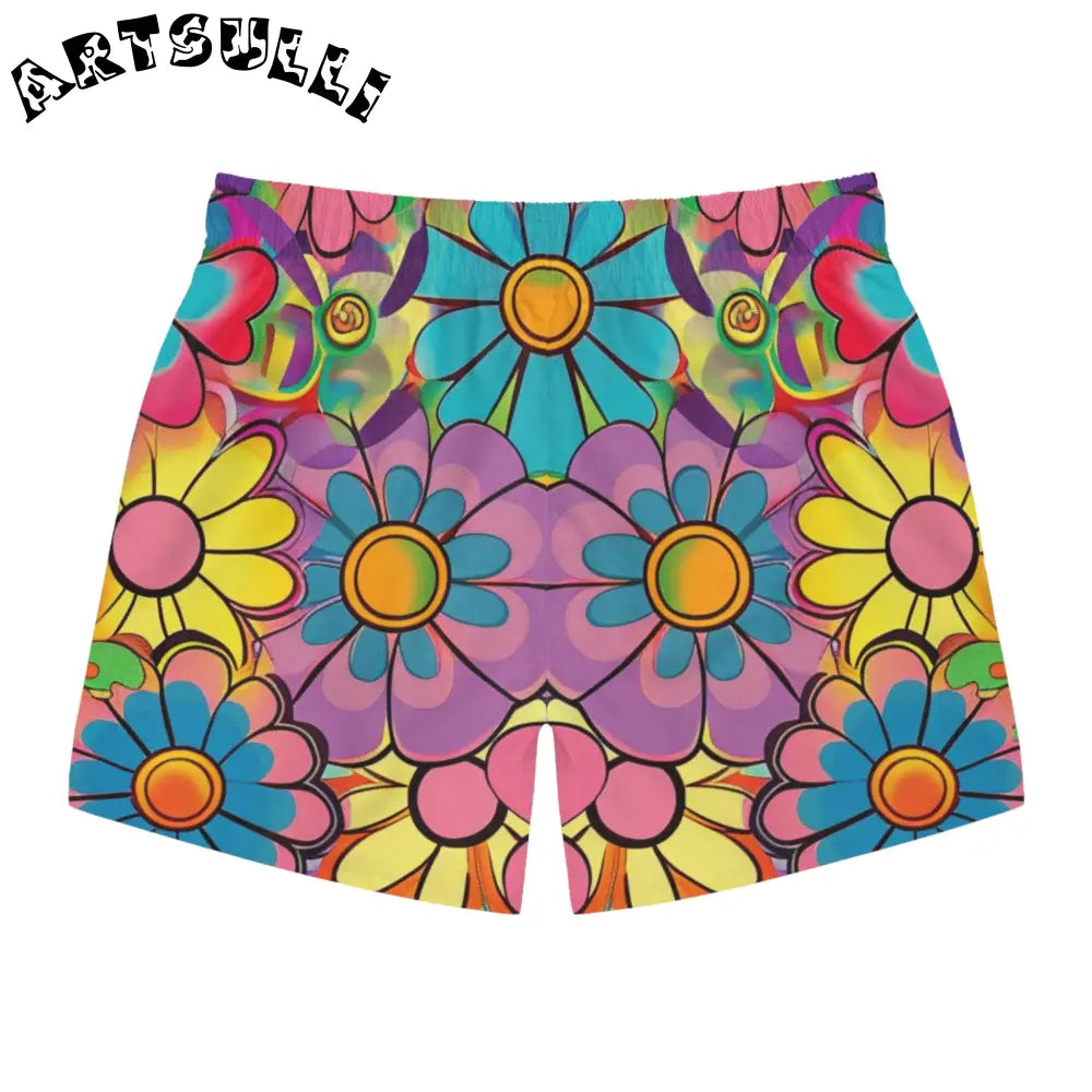 JAKKOUTTHEBXX Chromatic Daisy Dream Swim Trunks (AOP) JAKKOUTTHEBXX