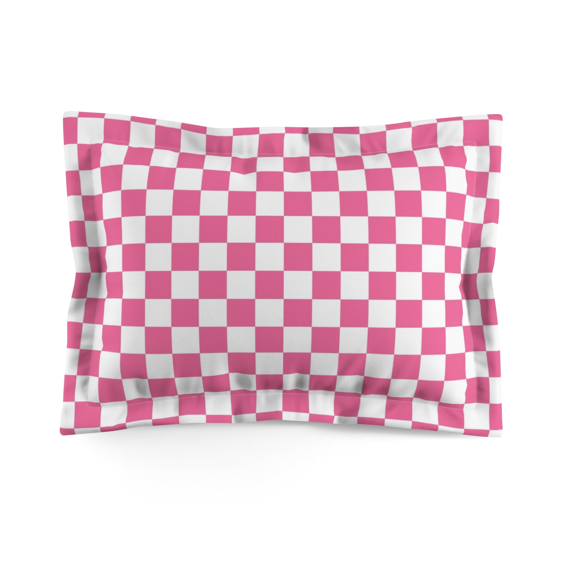 Yuyushiki Pink Check Microfiber Pillow Sham, Artsulli - Art is Long, Life is Short, Home Decor, Size, Standard, , , , , 14680985070338587886